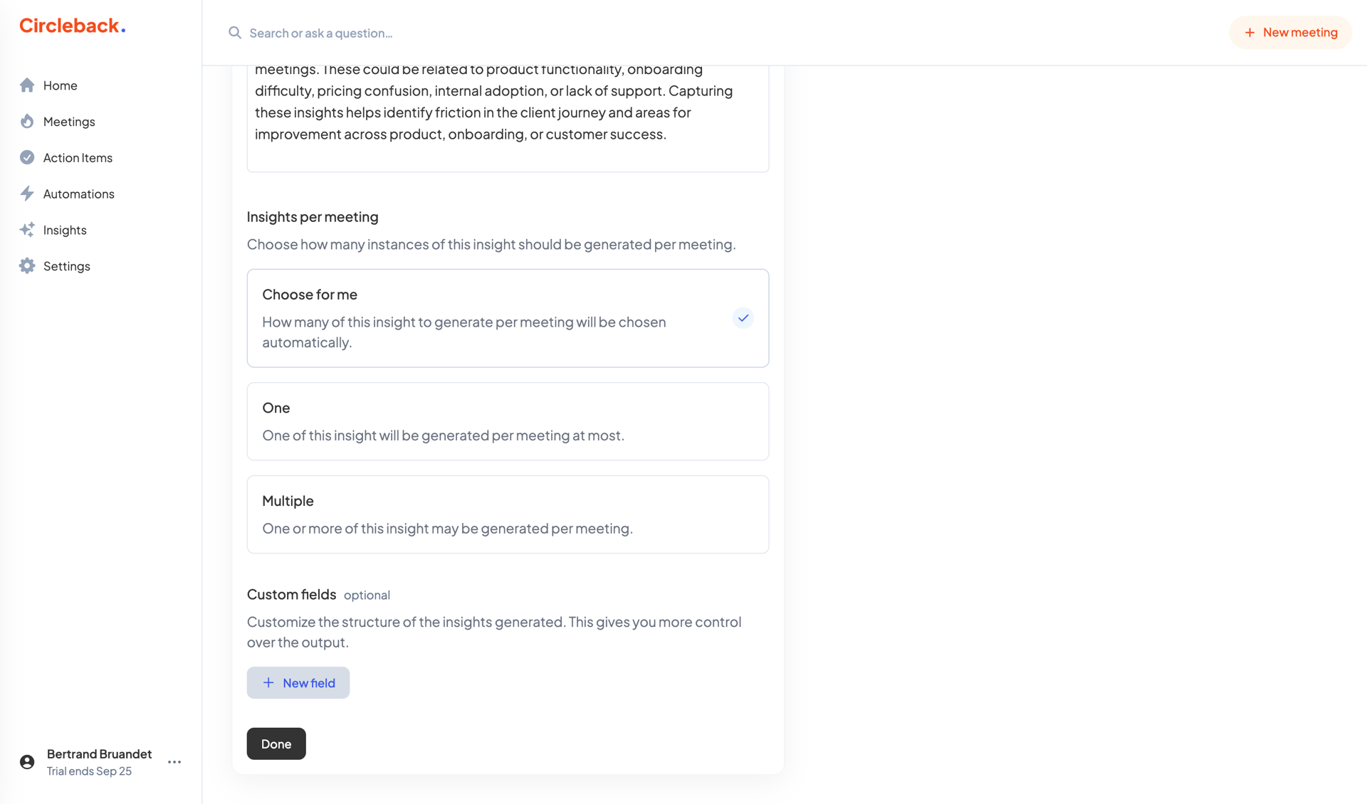 Circleback
			    ux ui design