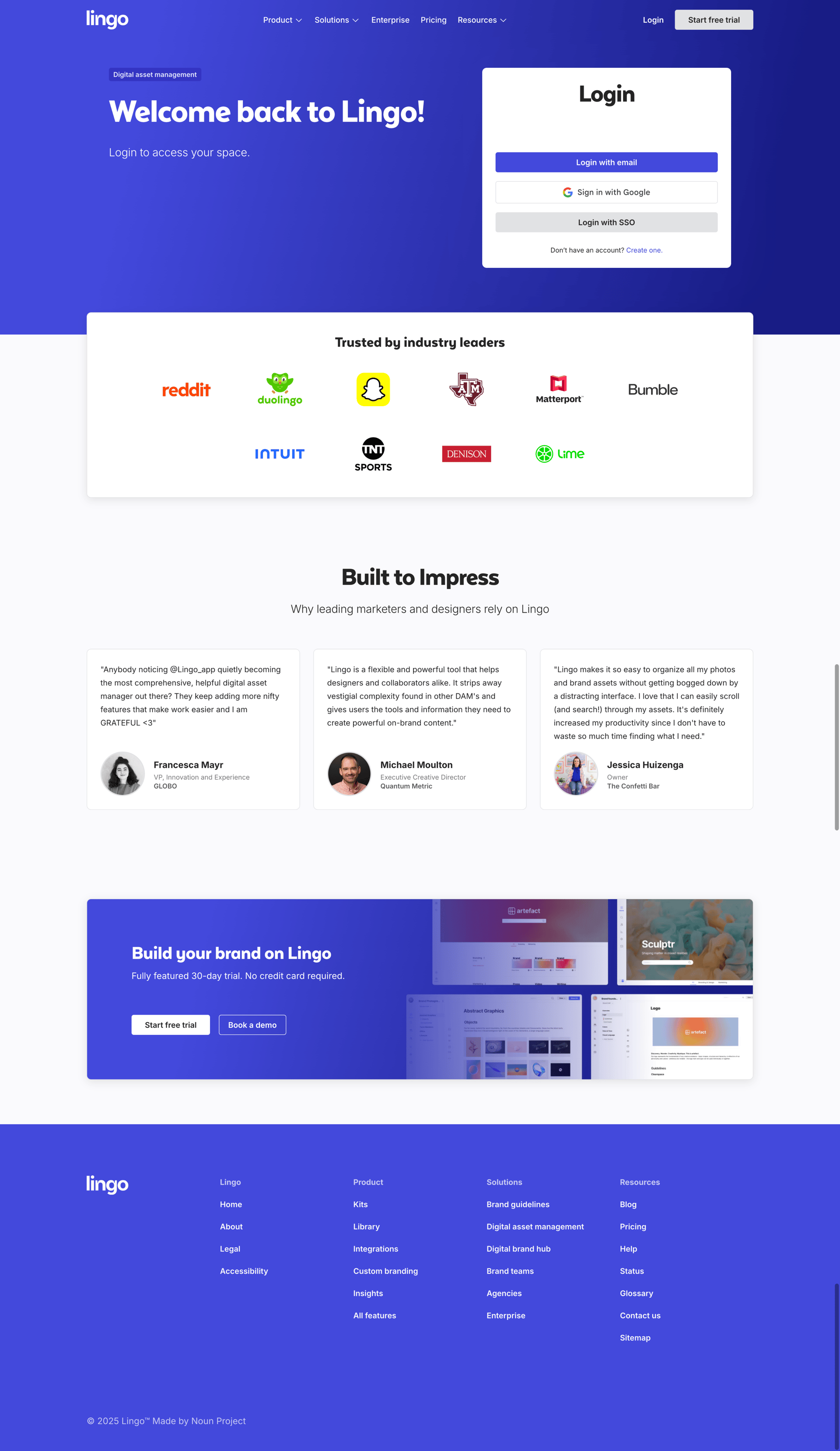 Lingo
				signin page example