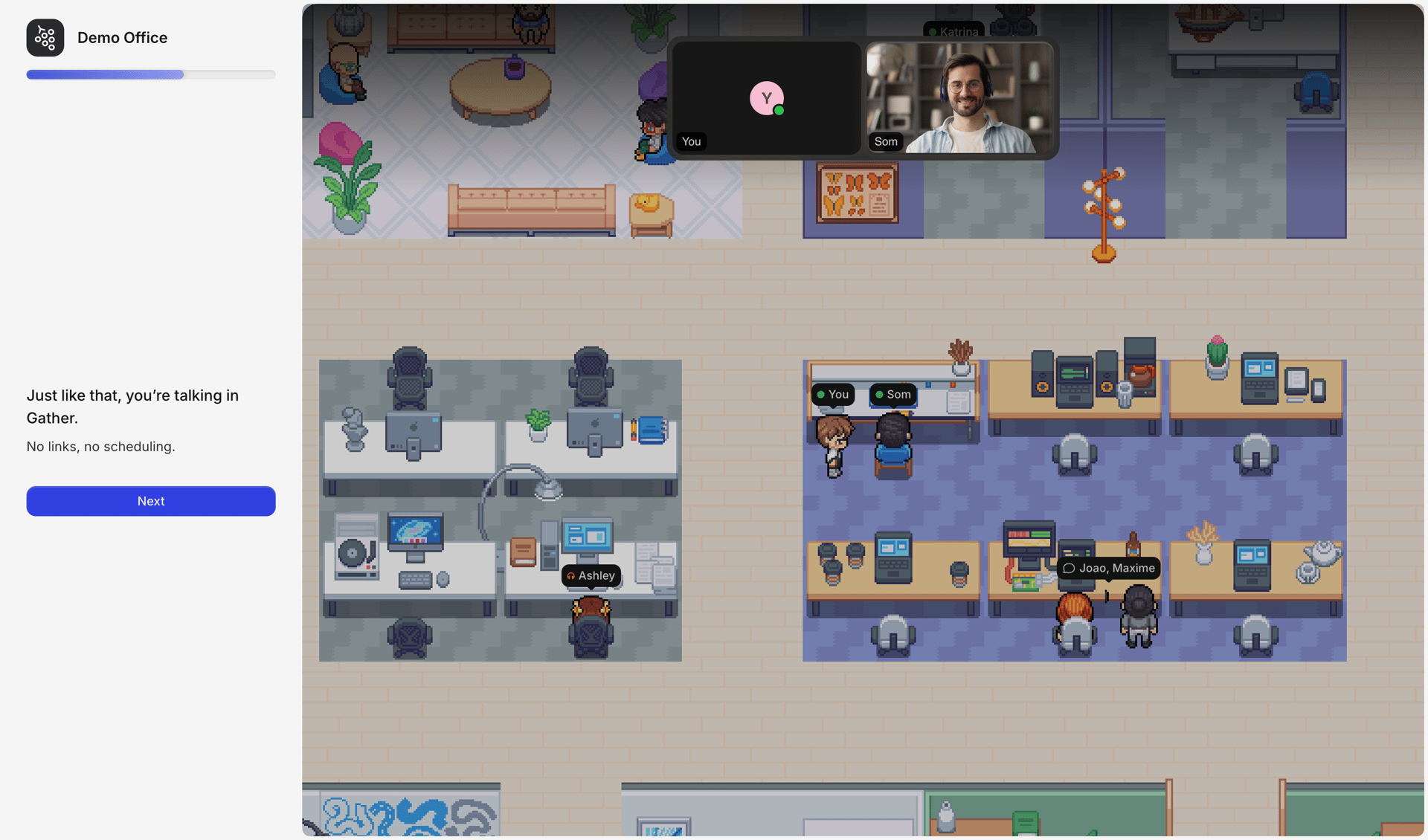 Gather screen example
