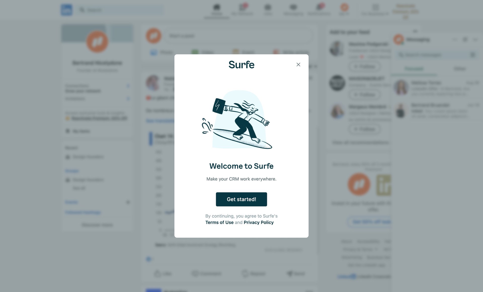 Surfe
			     ux ui design