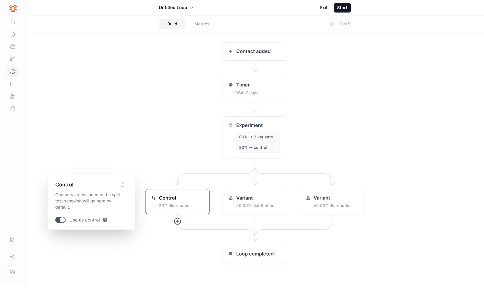 Loops screen example