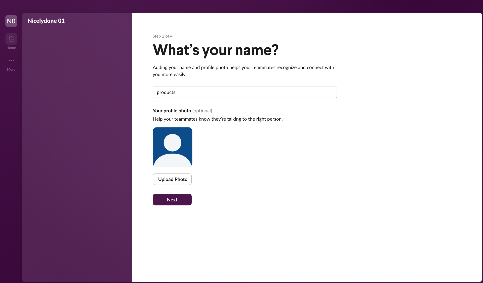 Slack
				onboarding page example
