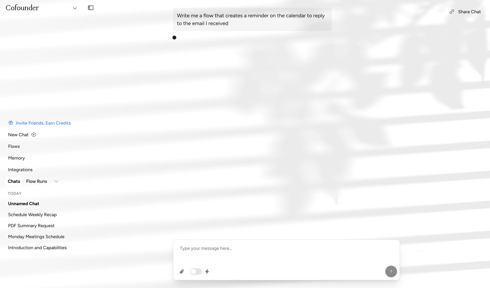 Cofounder screen example