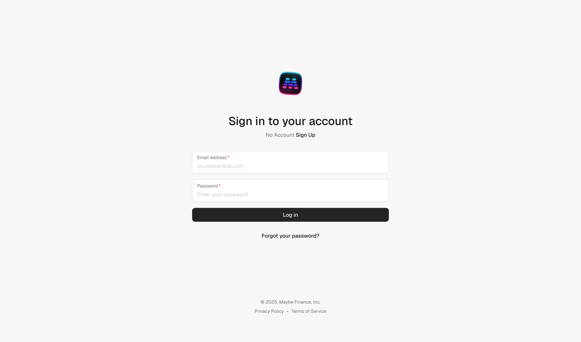 Maybe Finance screen example