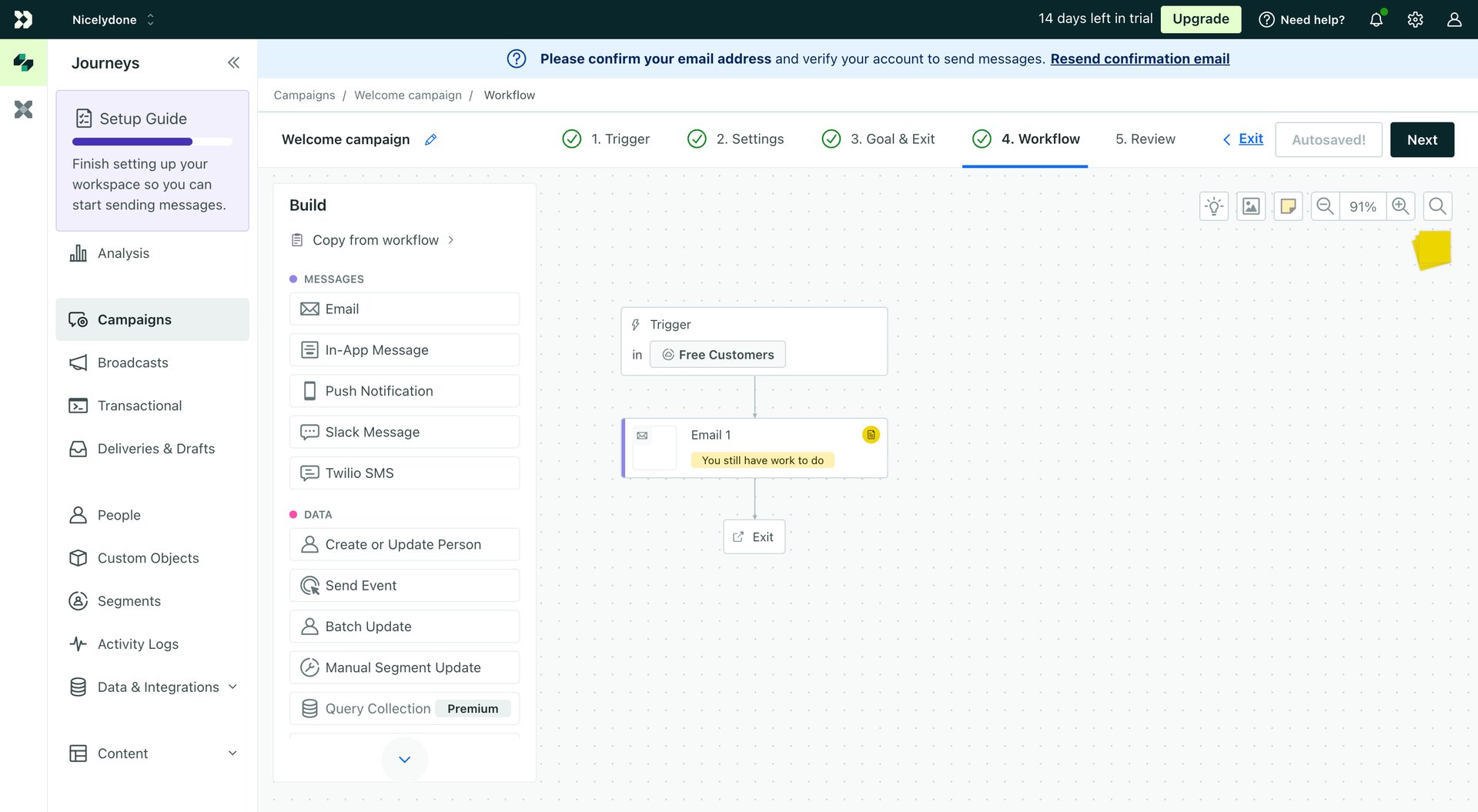 Customer.io
			                   ux ui design