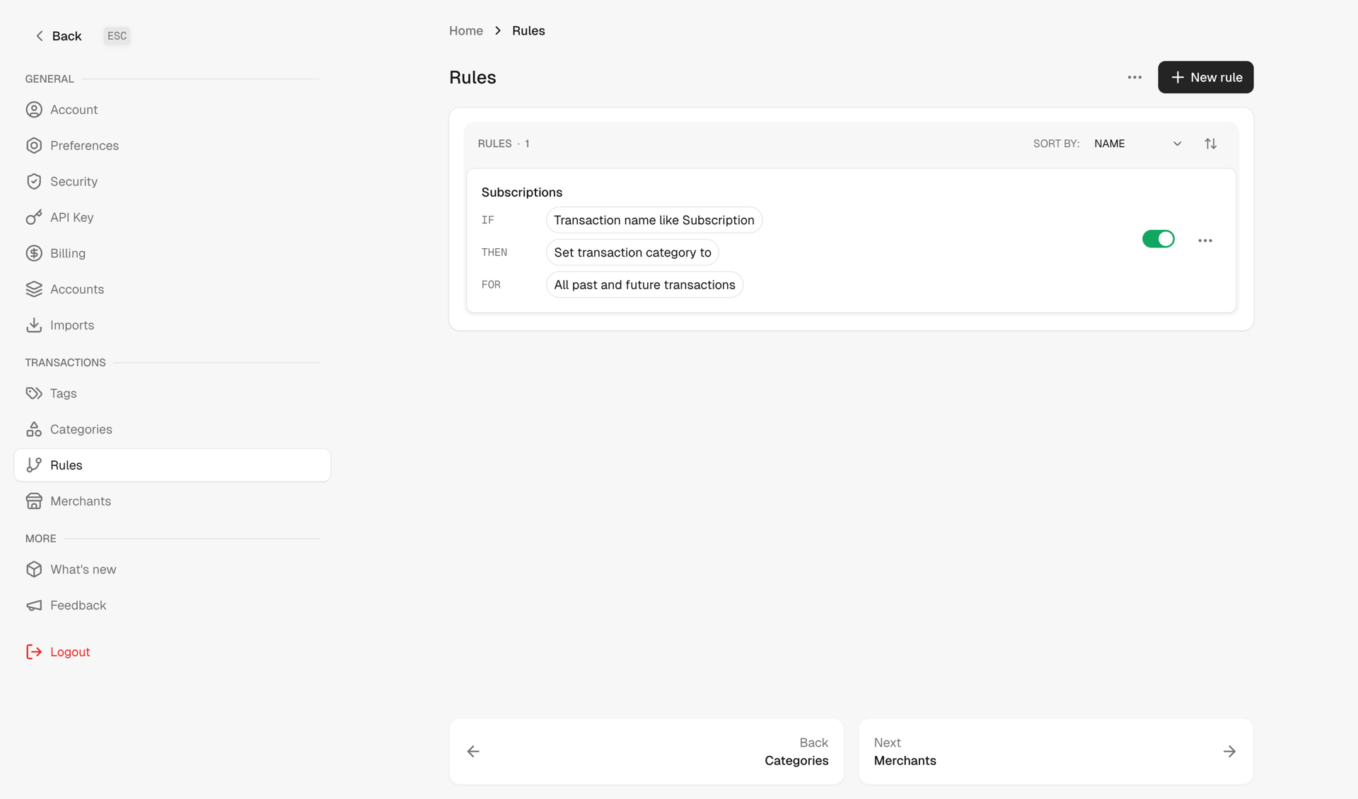 Maybe Finance screen example