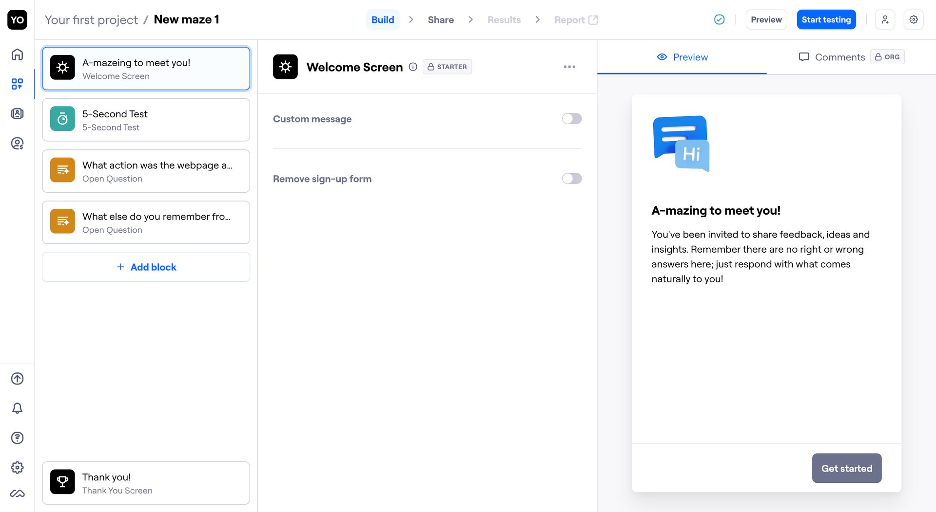 Maze
			       ux ui design