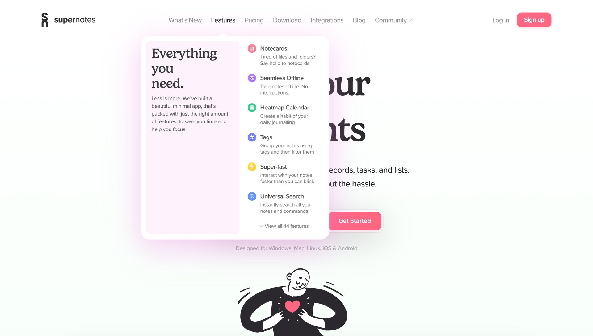Supernotes
			   ux ui design