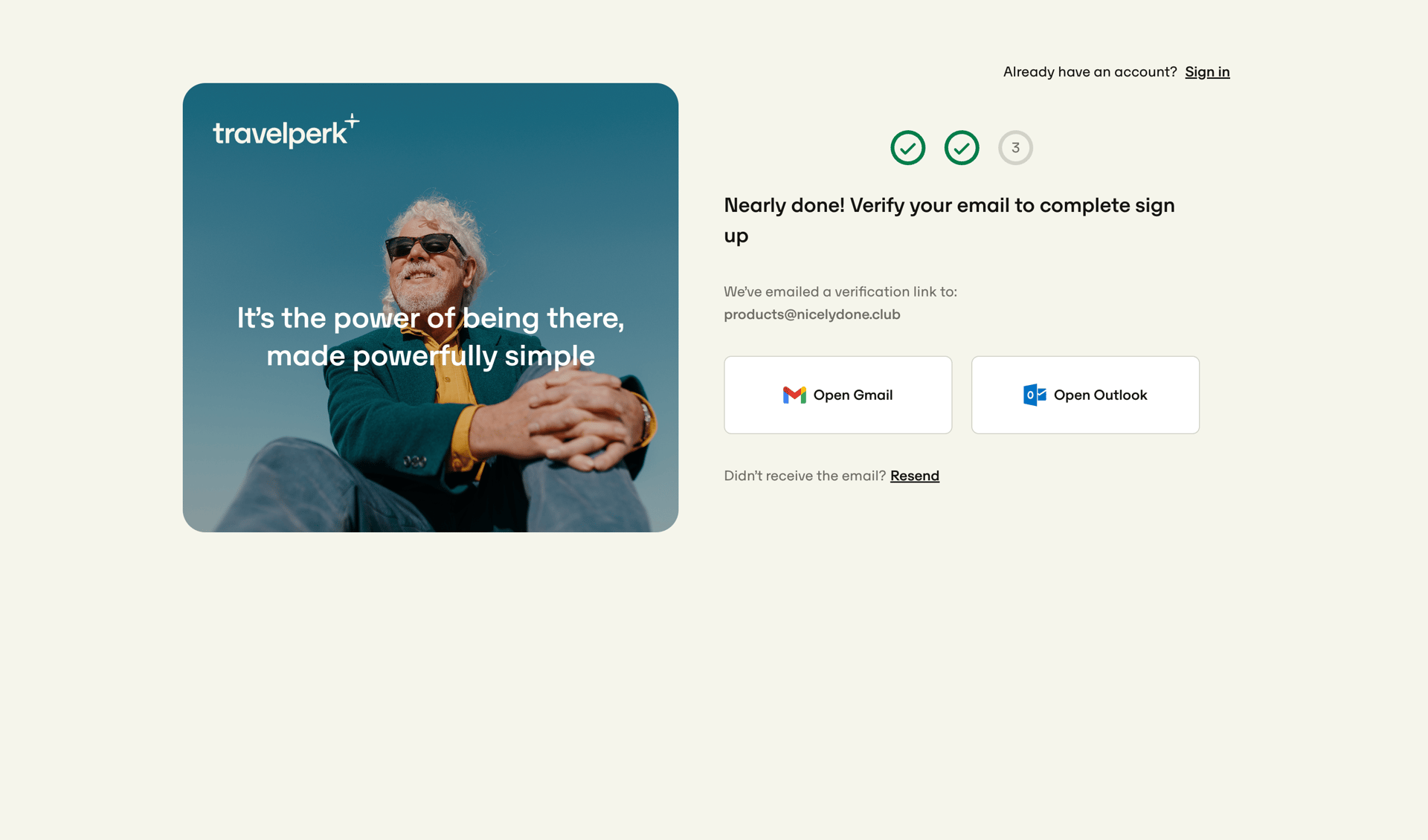 Travelperk screen example