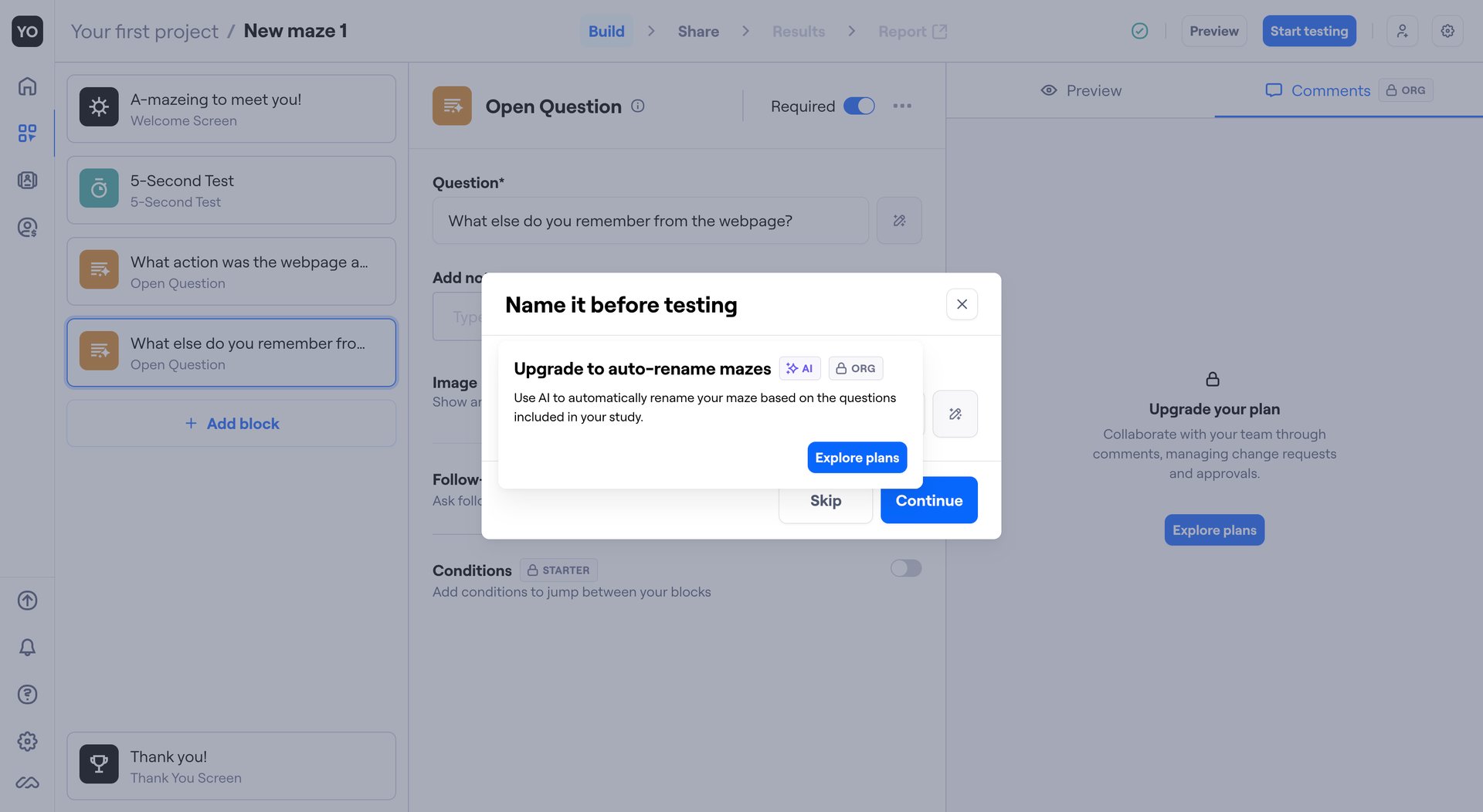 Maze
			          ux ui design