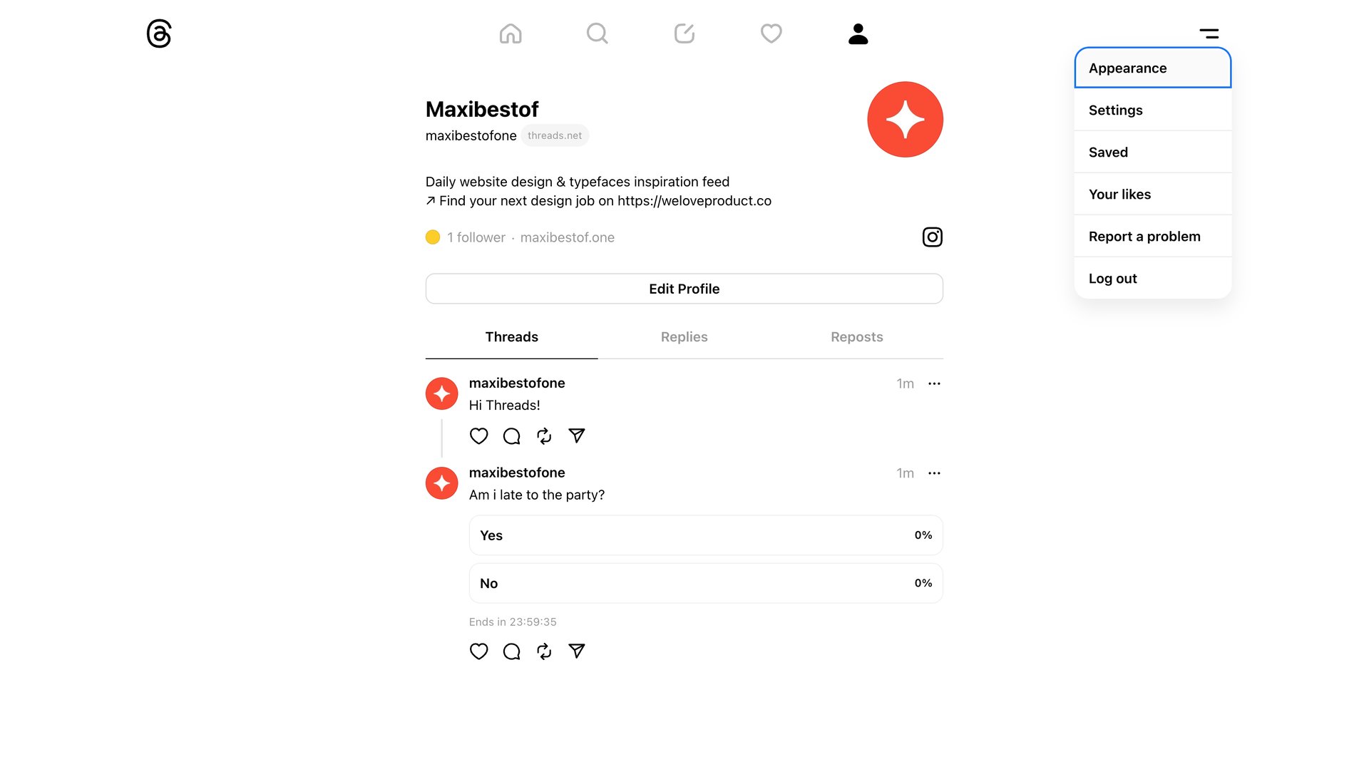 Threads
			         ux ui design