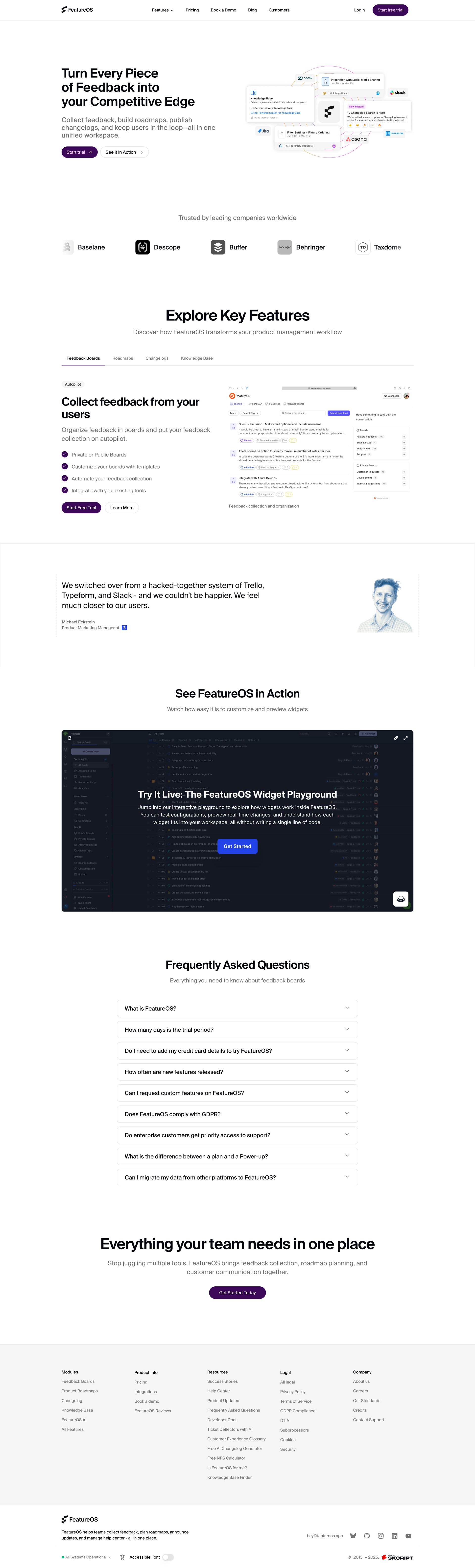 FeatureOS screen example