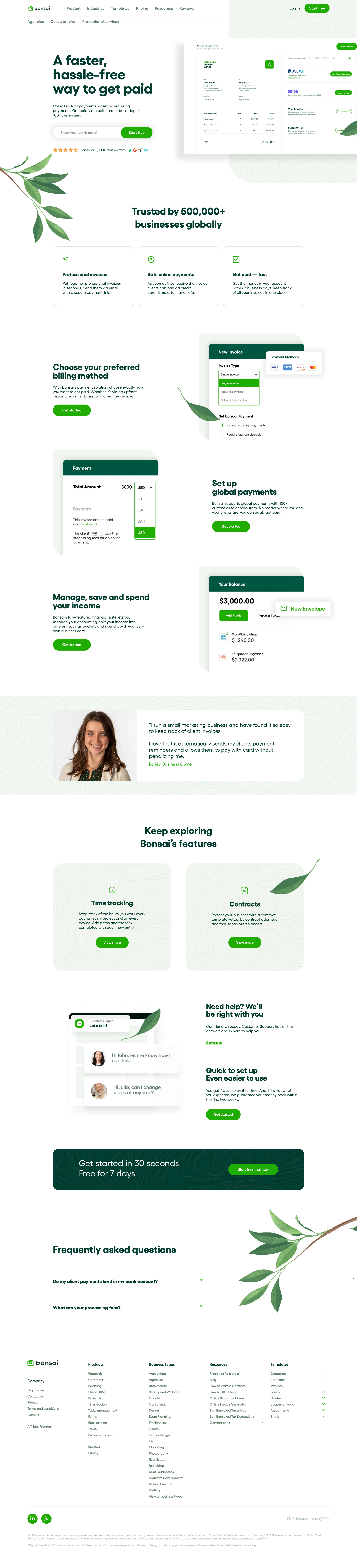 Bonsai
				signup page example