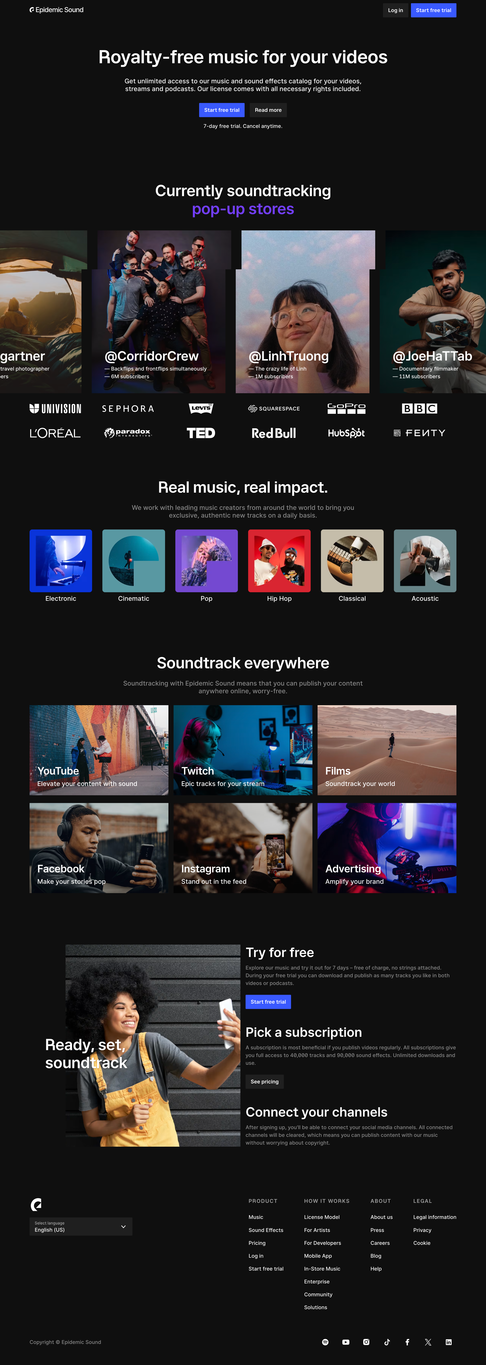 Epidemic Sound
			     ux ui design