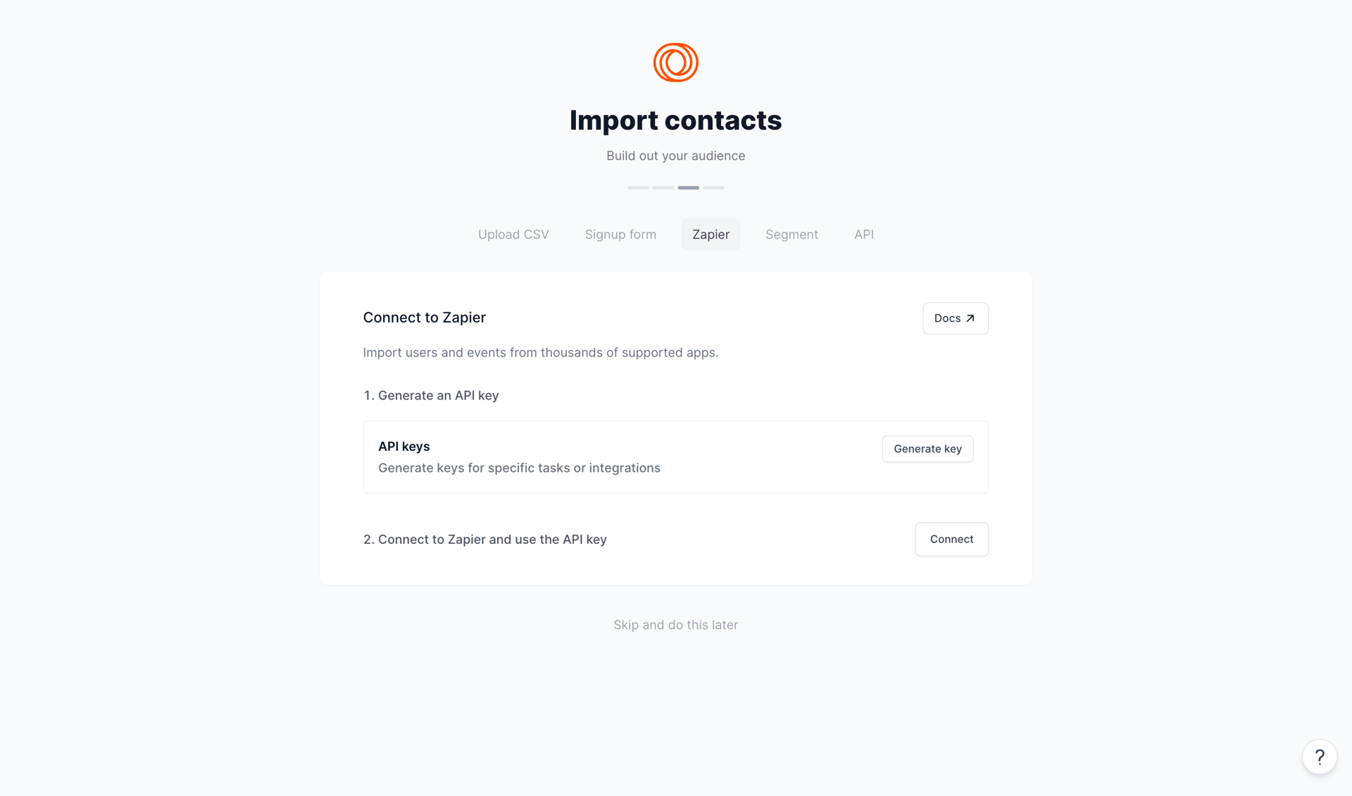 Loops screen example