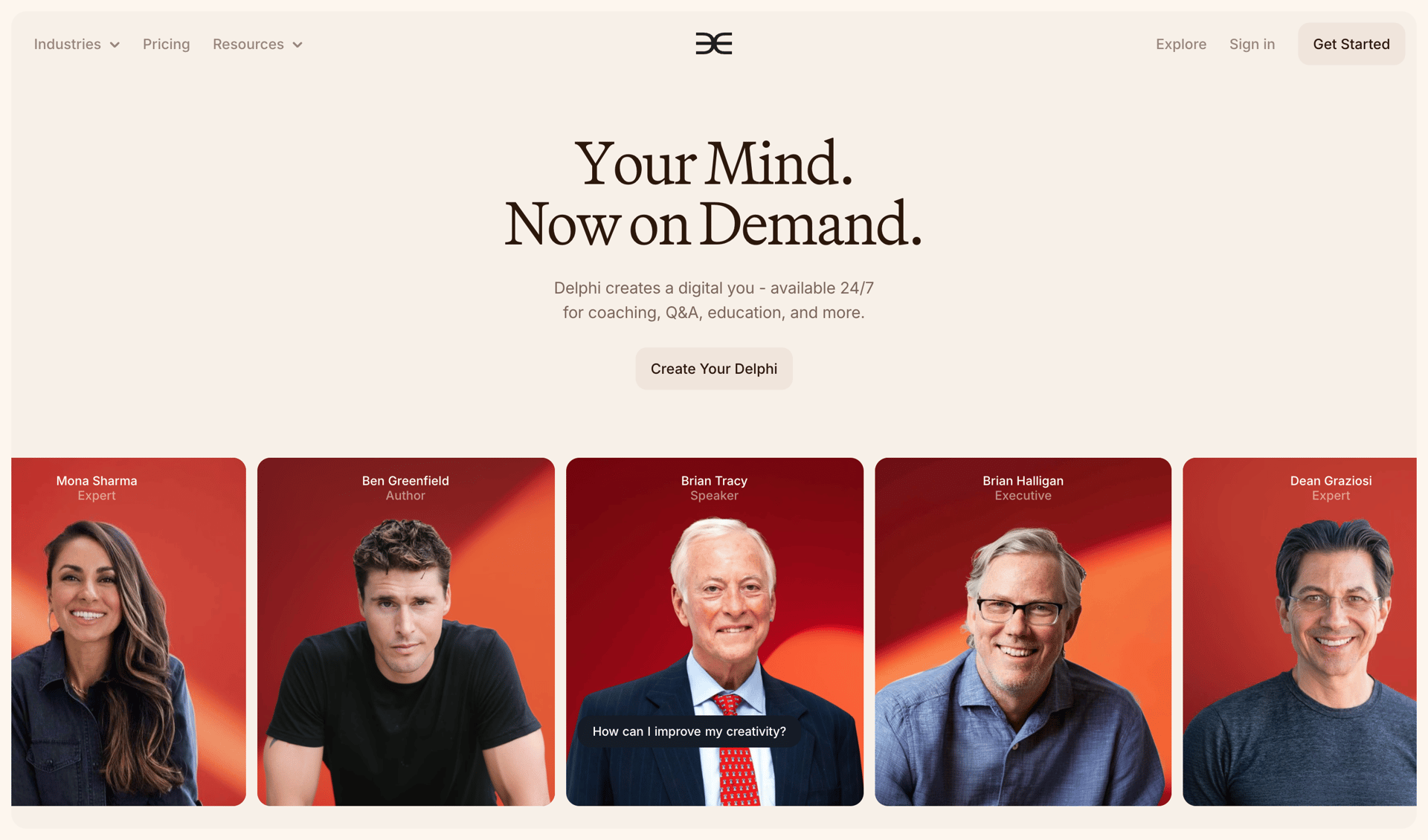 Delphi
				plans & pricing page example