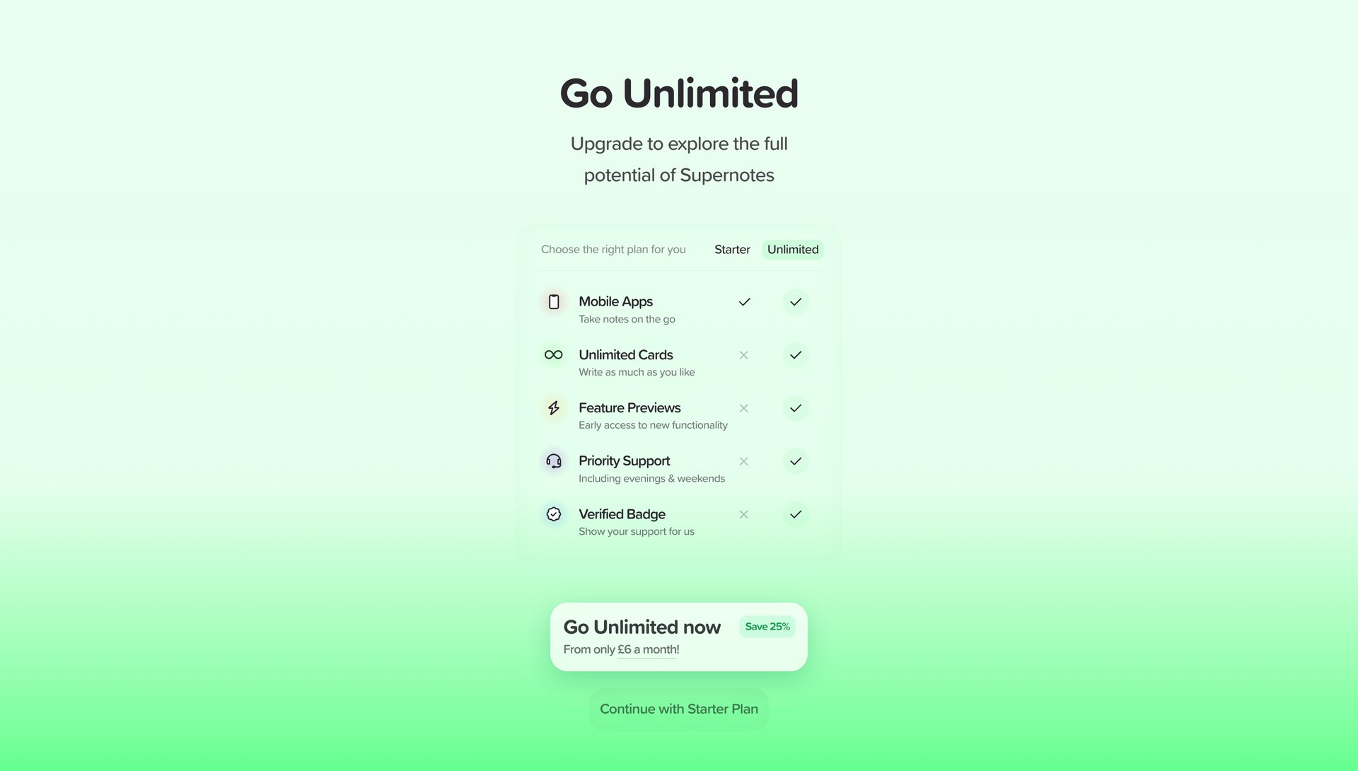 Supernotes
			      ux ui design