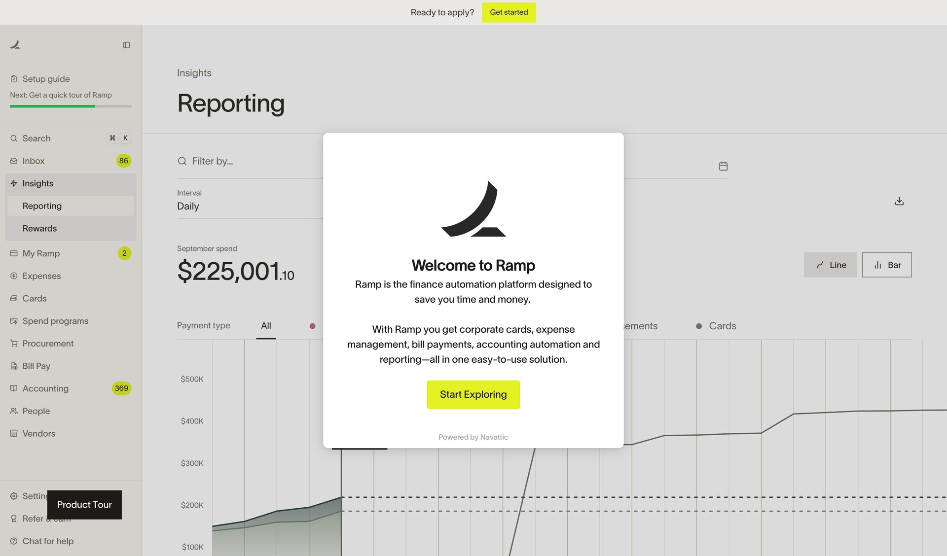 Ramp
				product tour page example