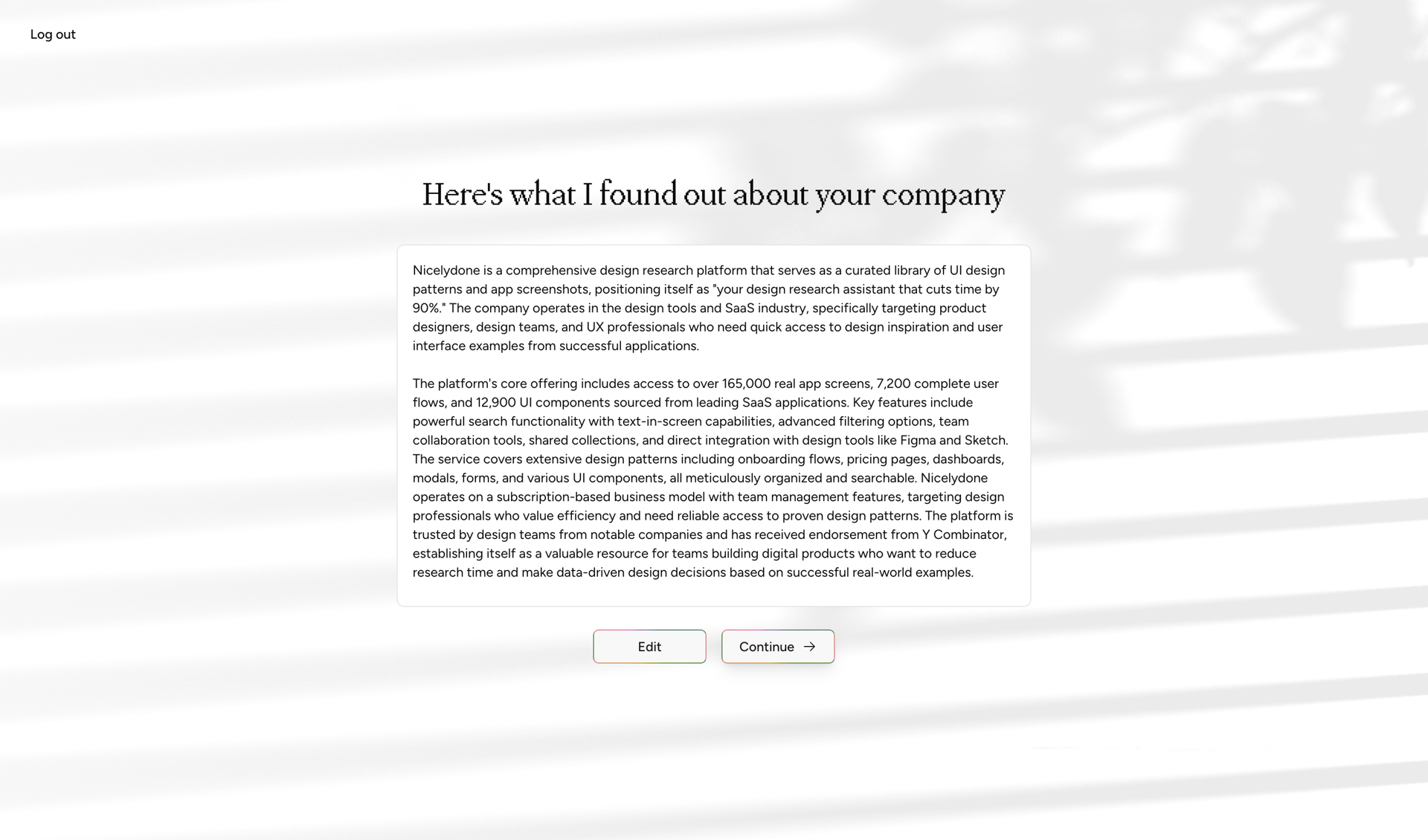 Cofounder screen example