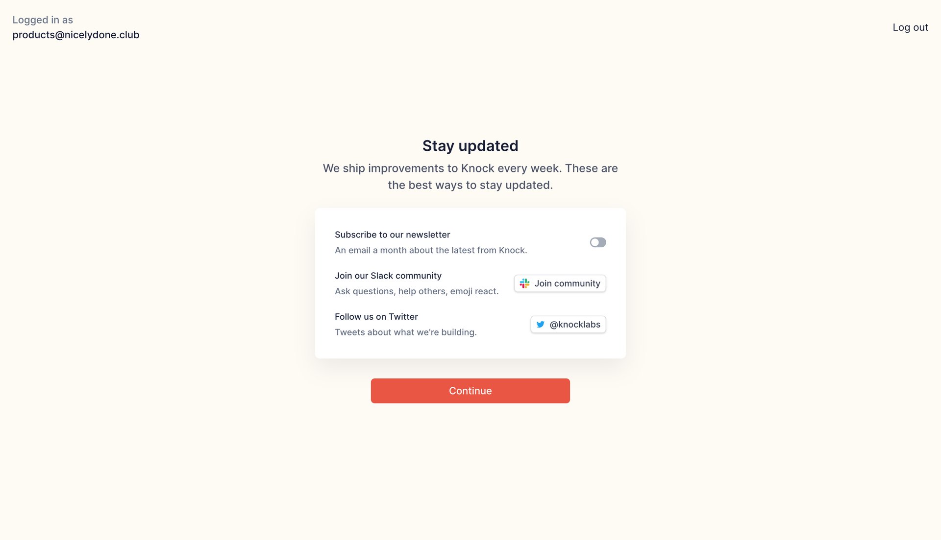 Knock
			   ux ui design