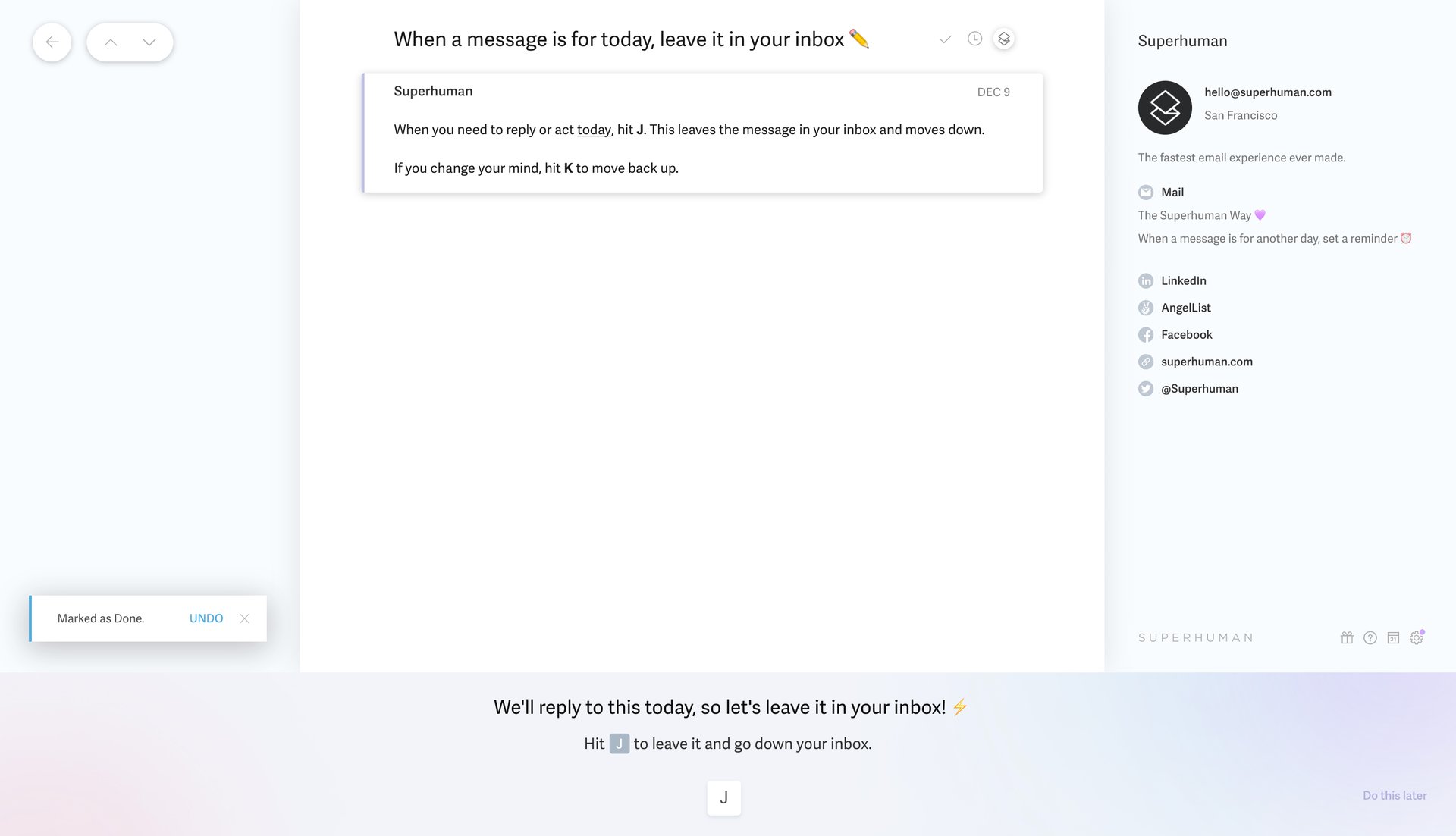 Superhuman
			       ux ui design