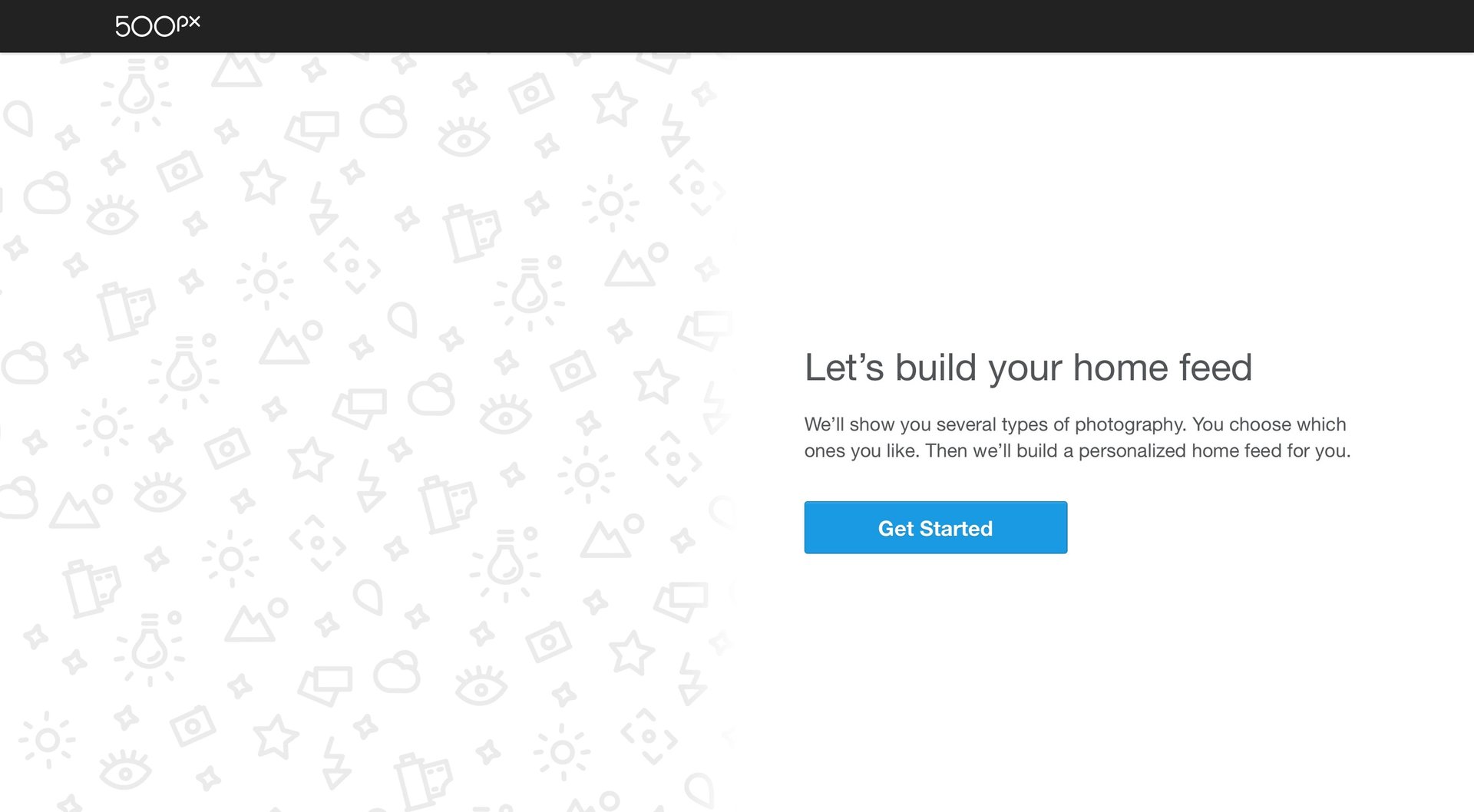 500px
				onboarding page example