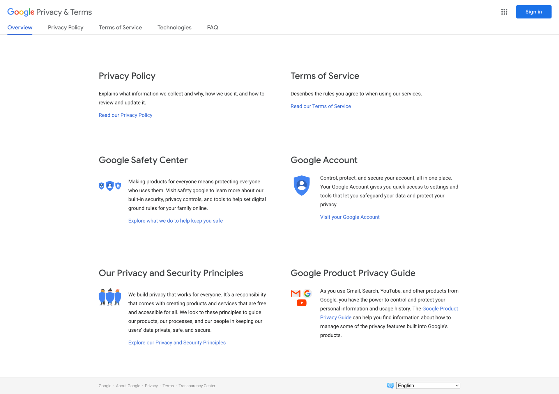 Bard
				legal page example