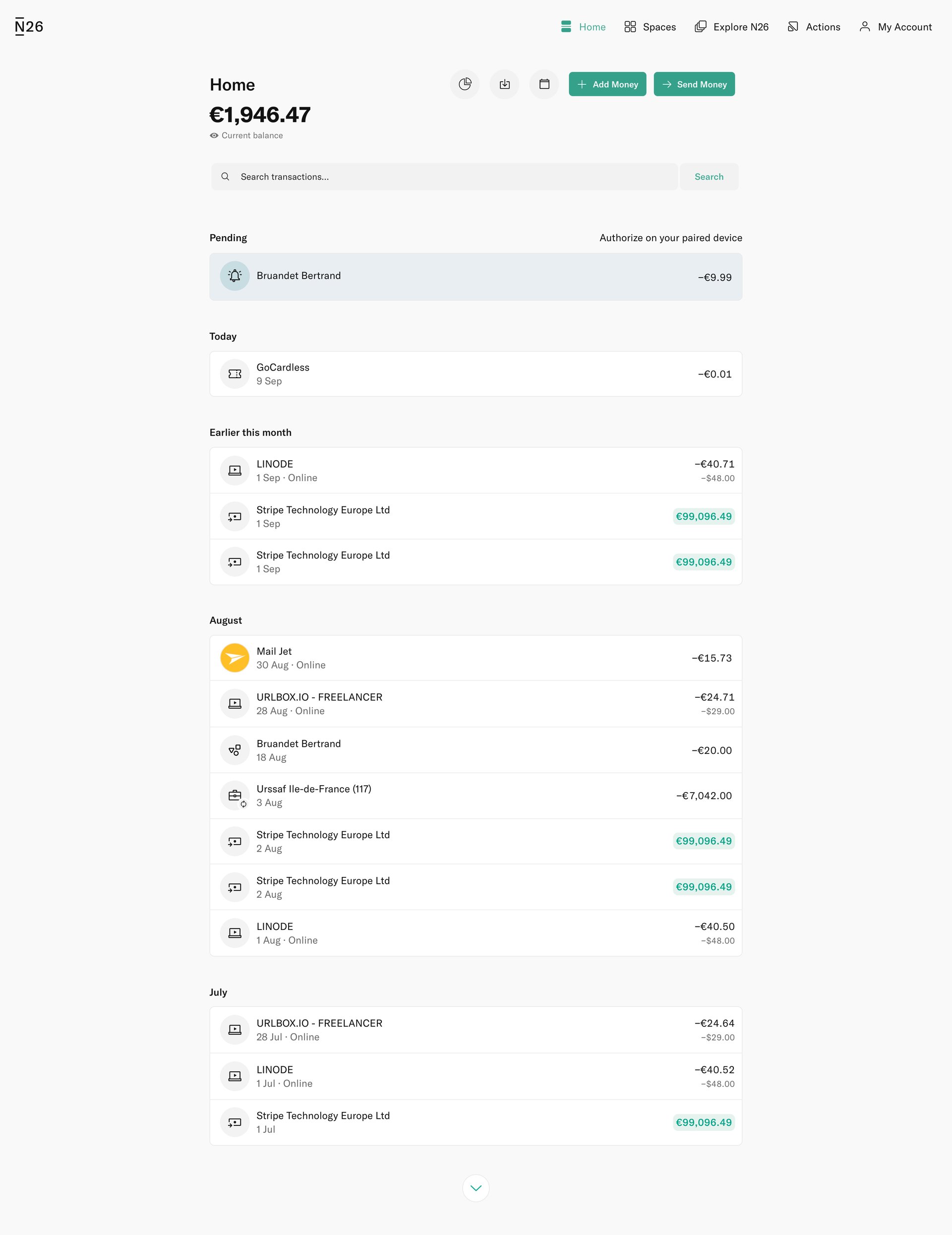 N26
			    ux ui design