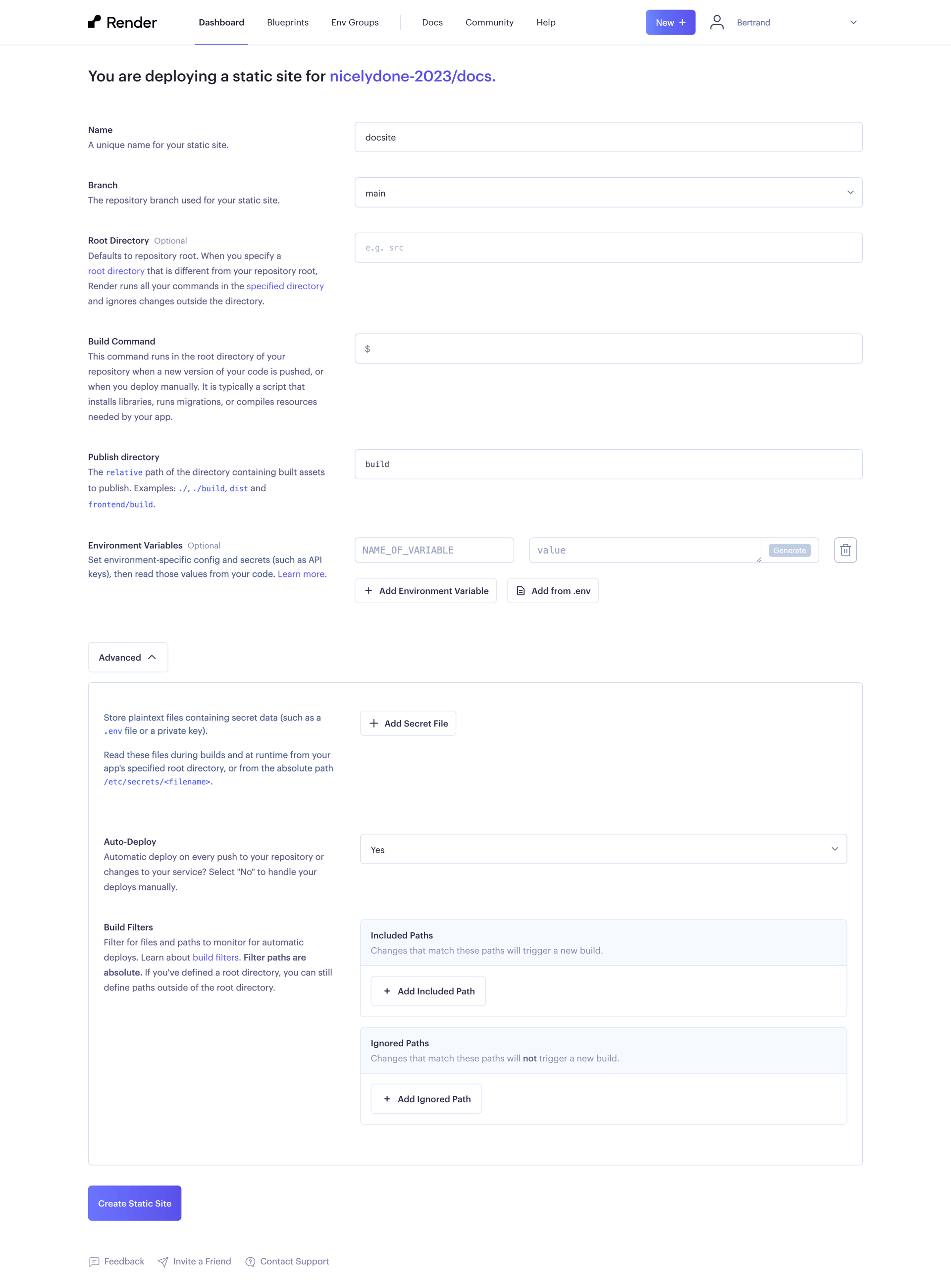 Render
			       ux ui design