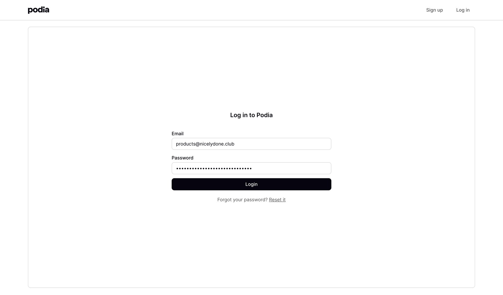 Podia
				signin page example
