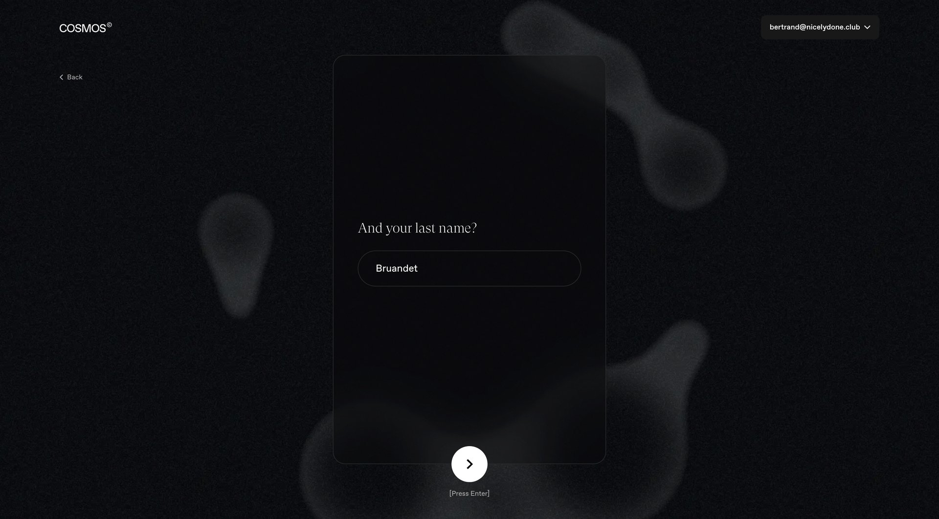 Cosmos
			      ux ui design