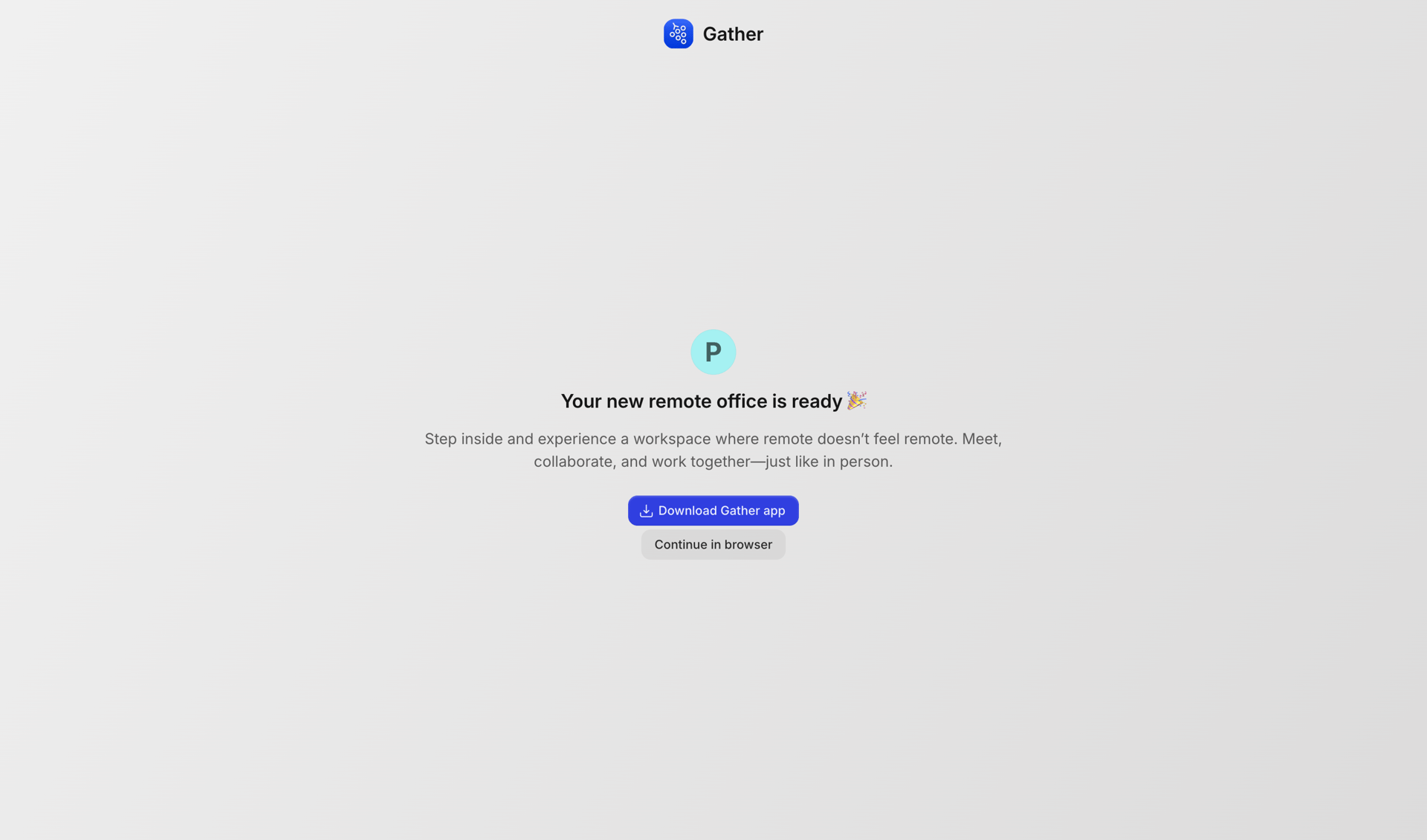 Gather screen example