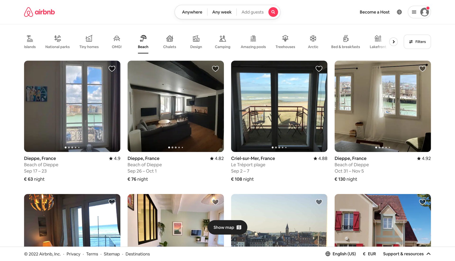 Airbnb
				list page example