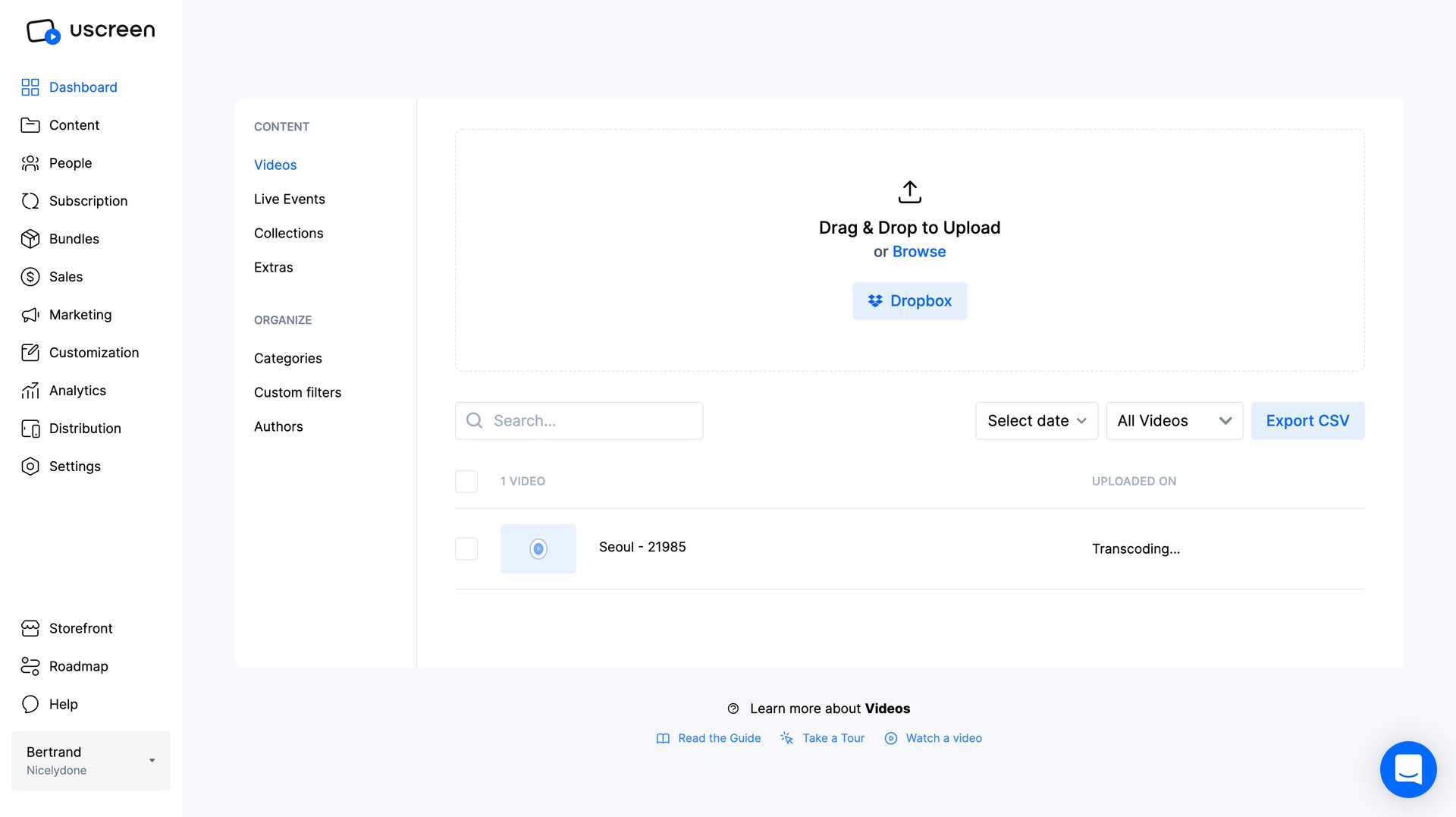 Uscreen
			                  ux ui design