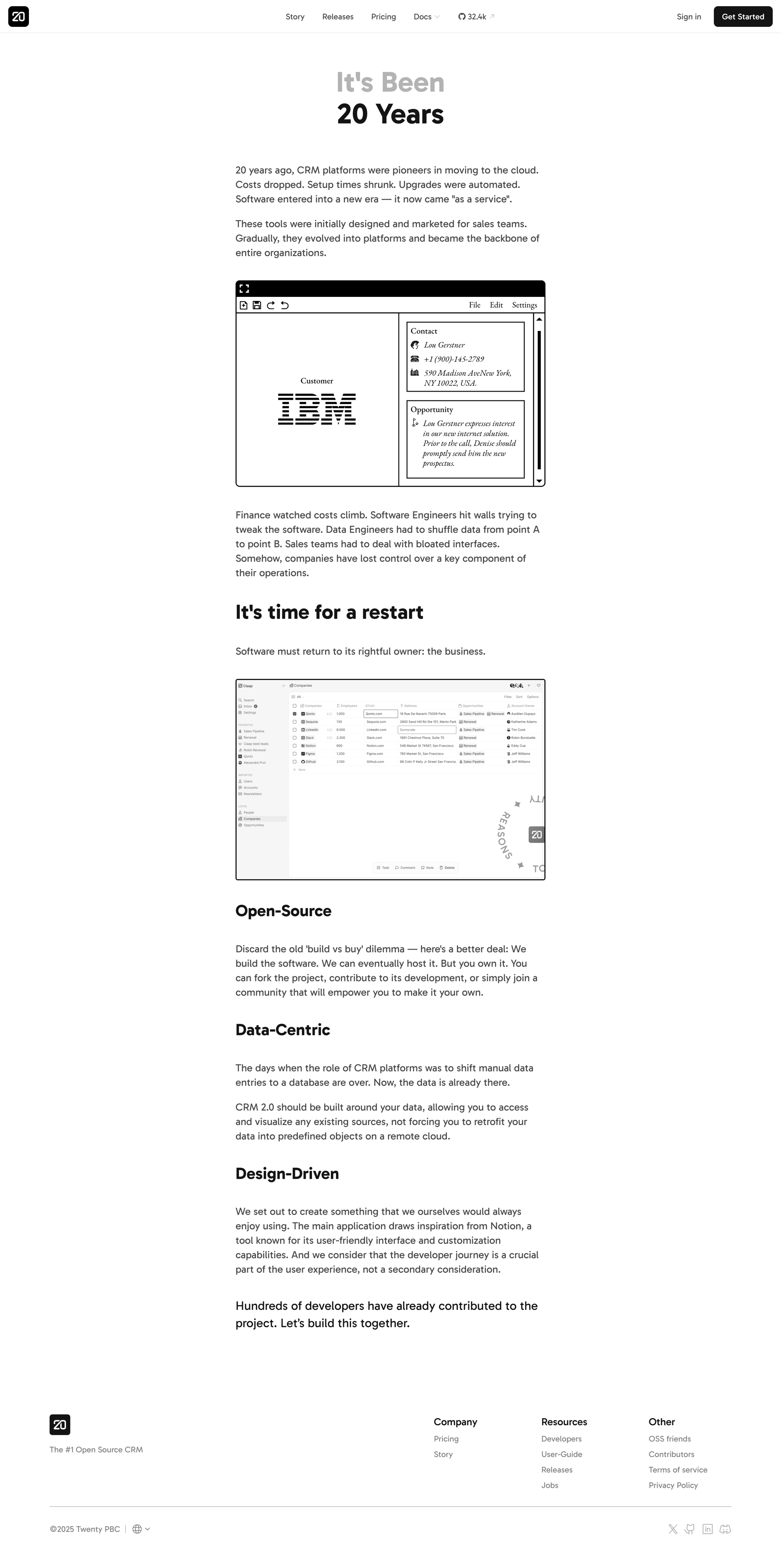 Twenty
				article page example