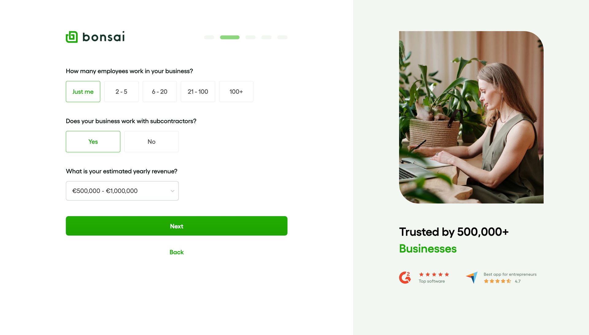 Bonsai
			       ux ui design