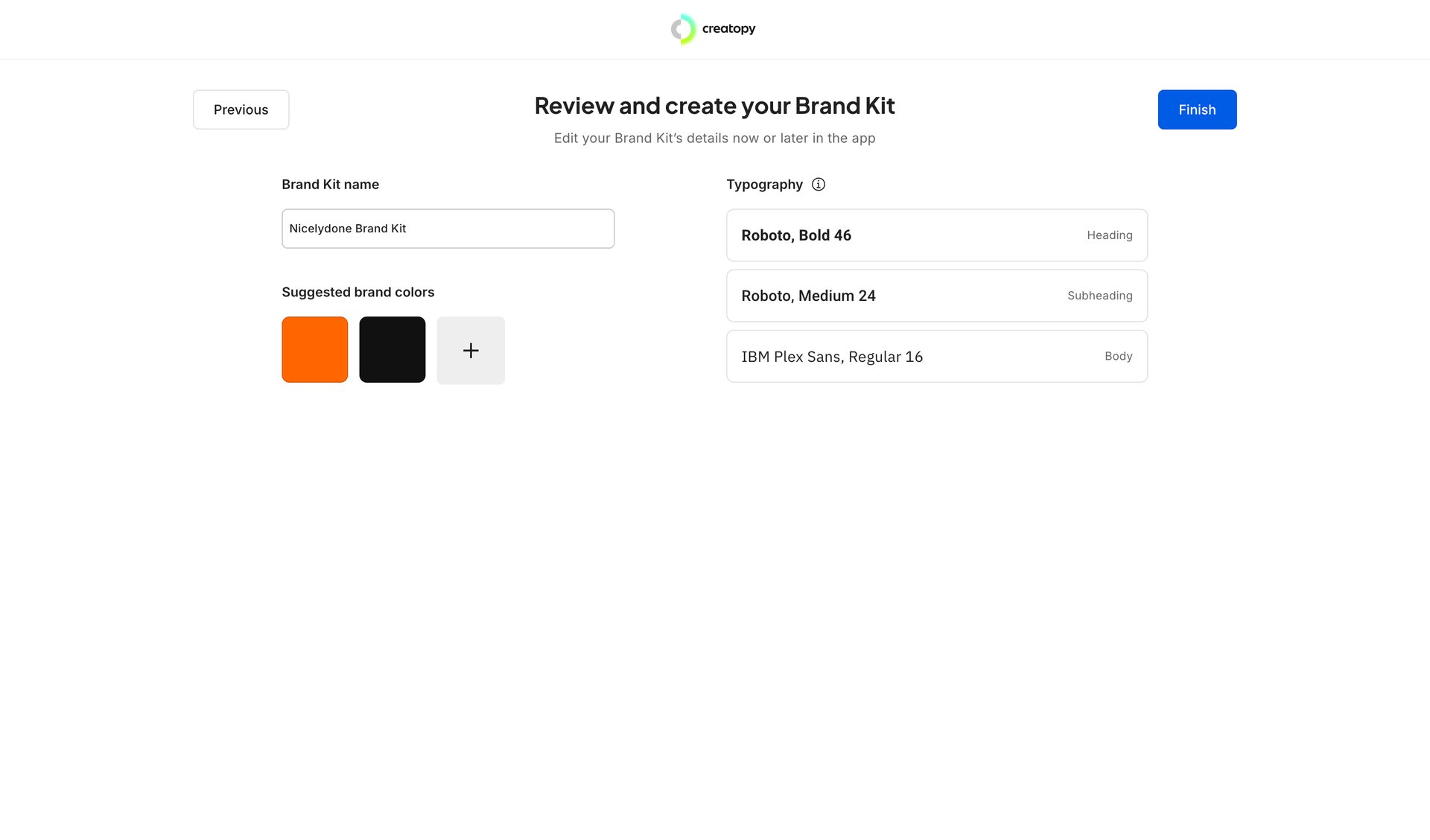 Creatopy screen example