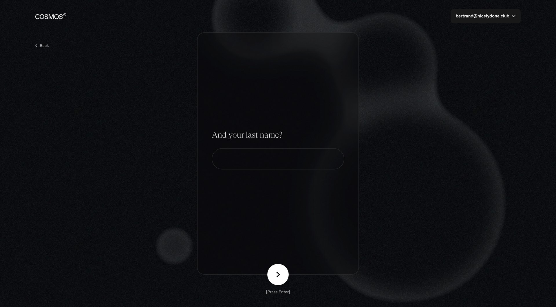 Cosmos
			     ux ui design