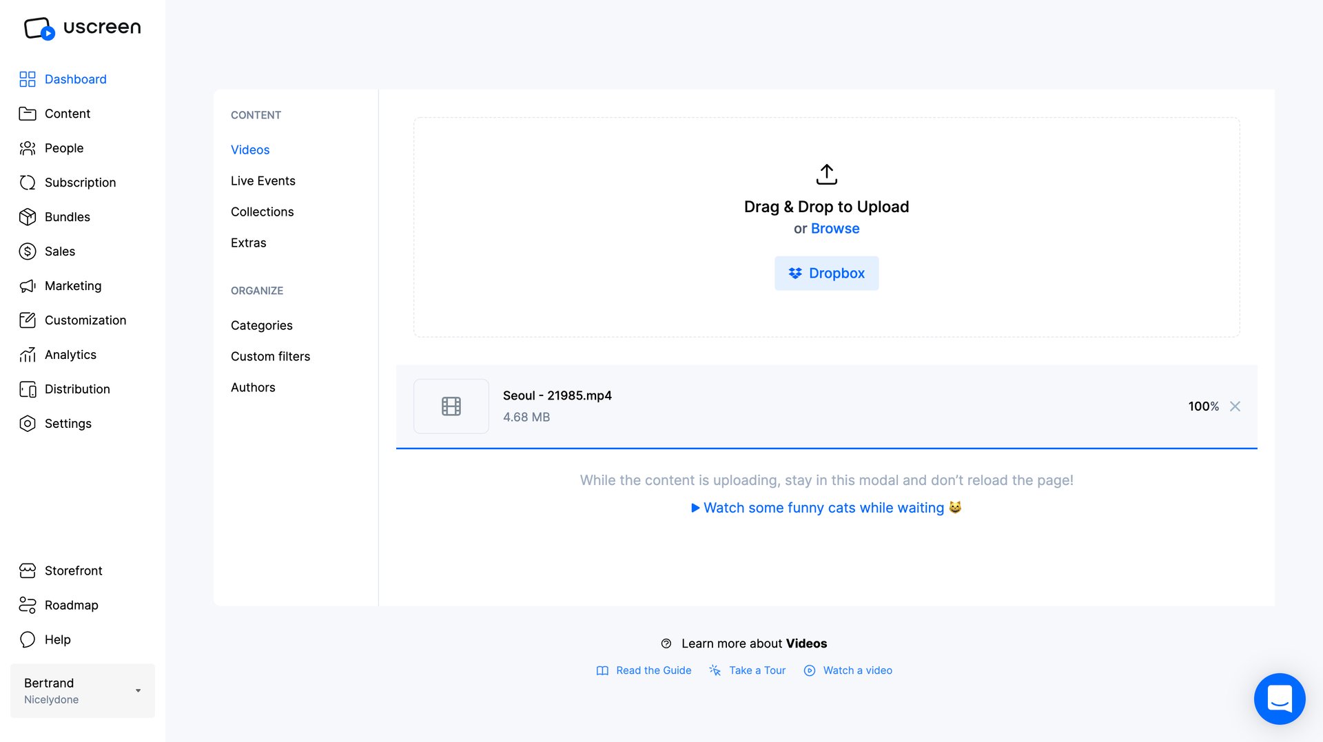 Uscreen
			                  ux ui design