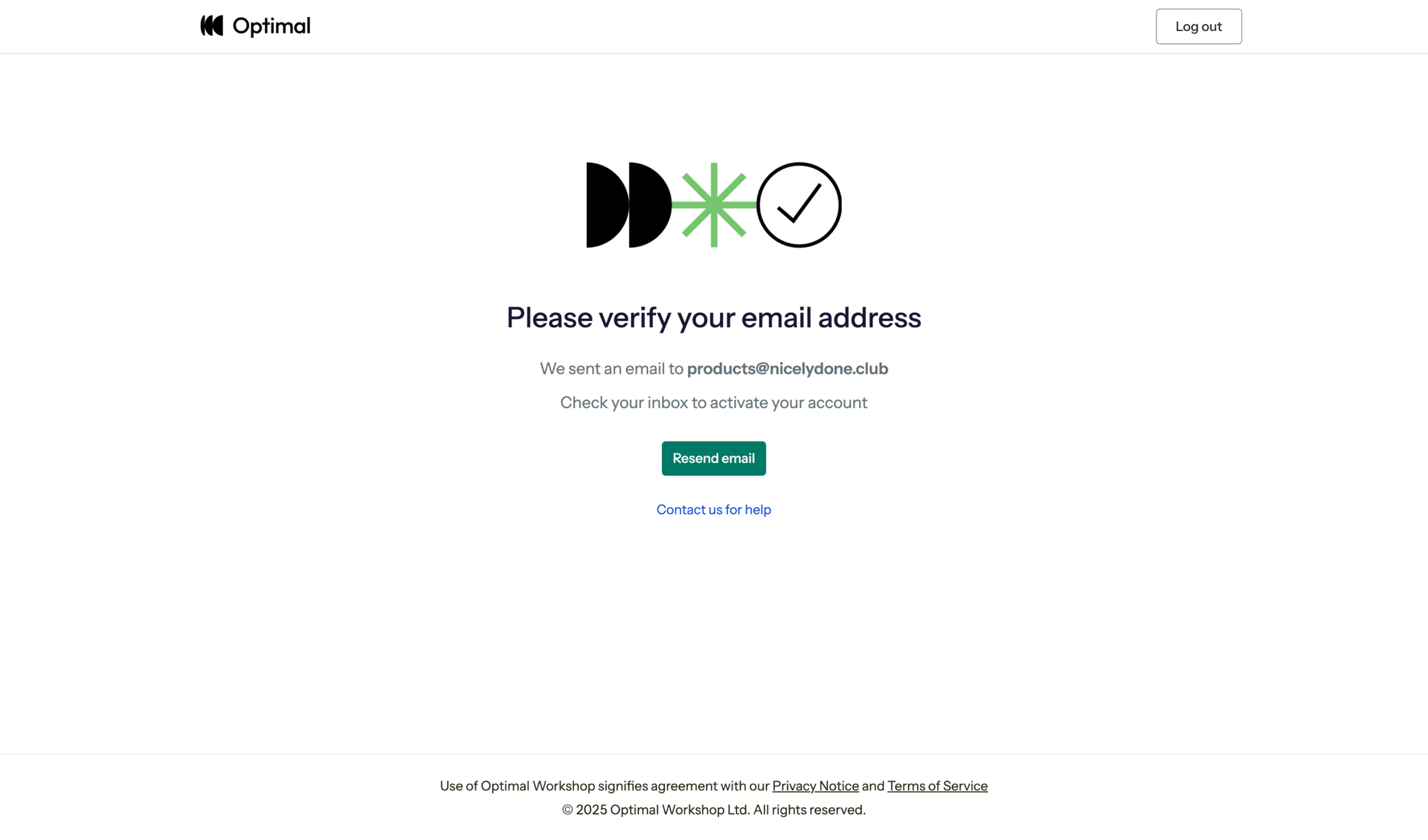 Optimal screen example