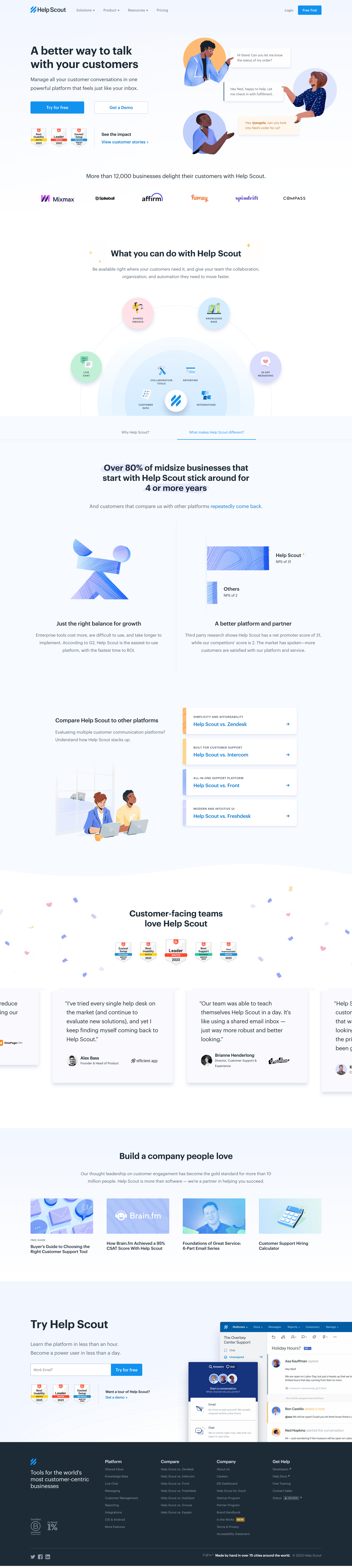 Help Scout
			     ux ui design
