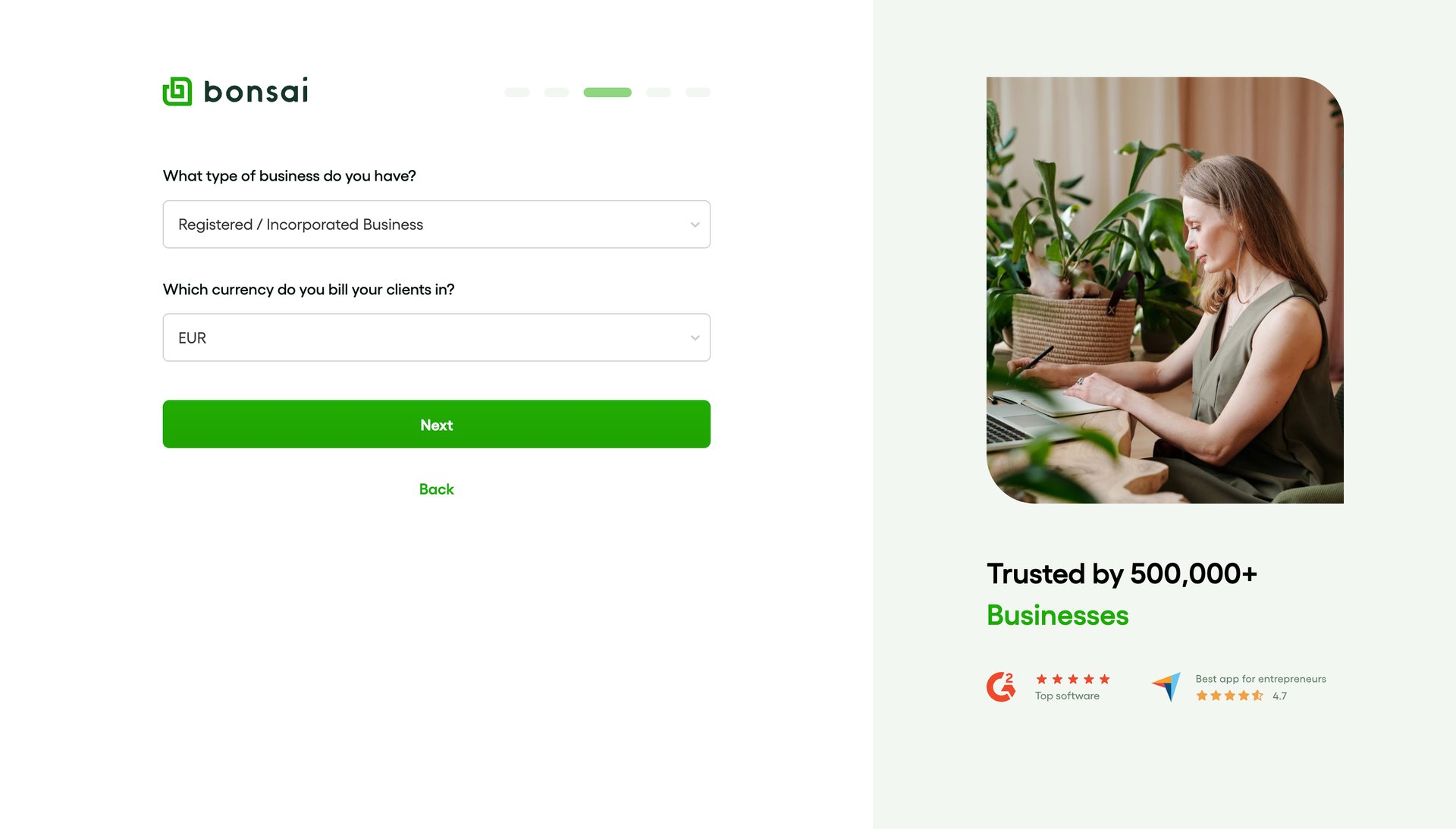 Bonsai
			         ux ui design