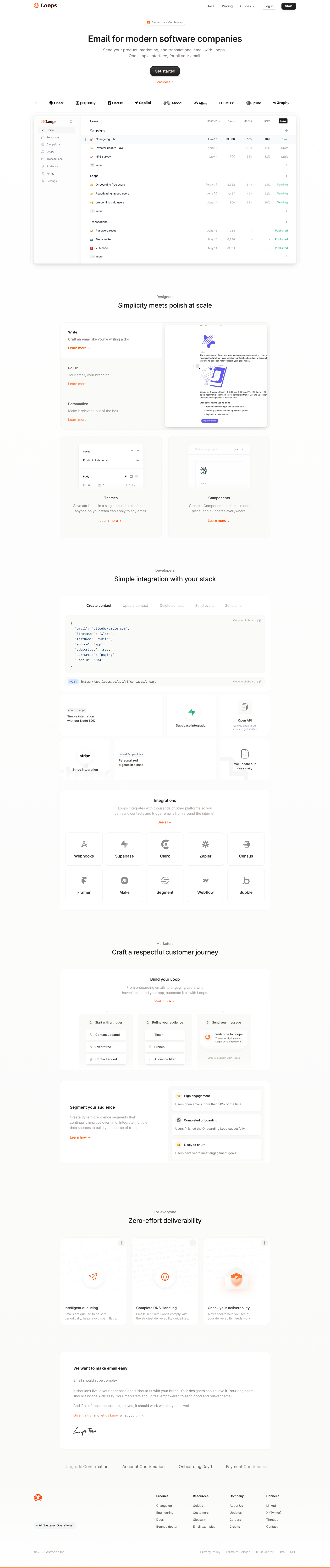 Loops screen example