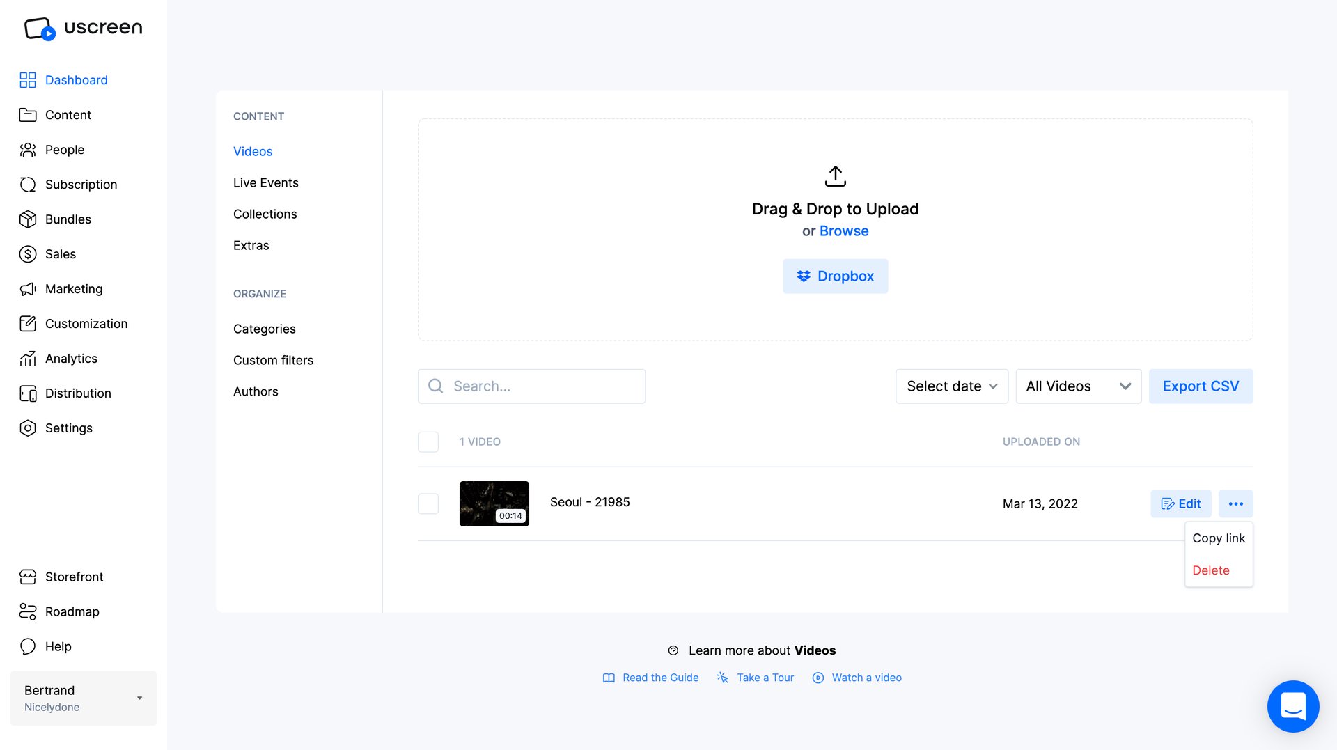 Uscreen
			        ux ui design