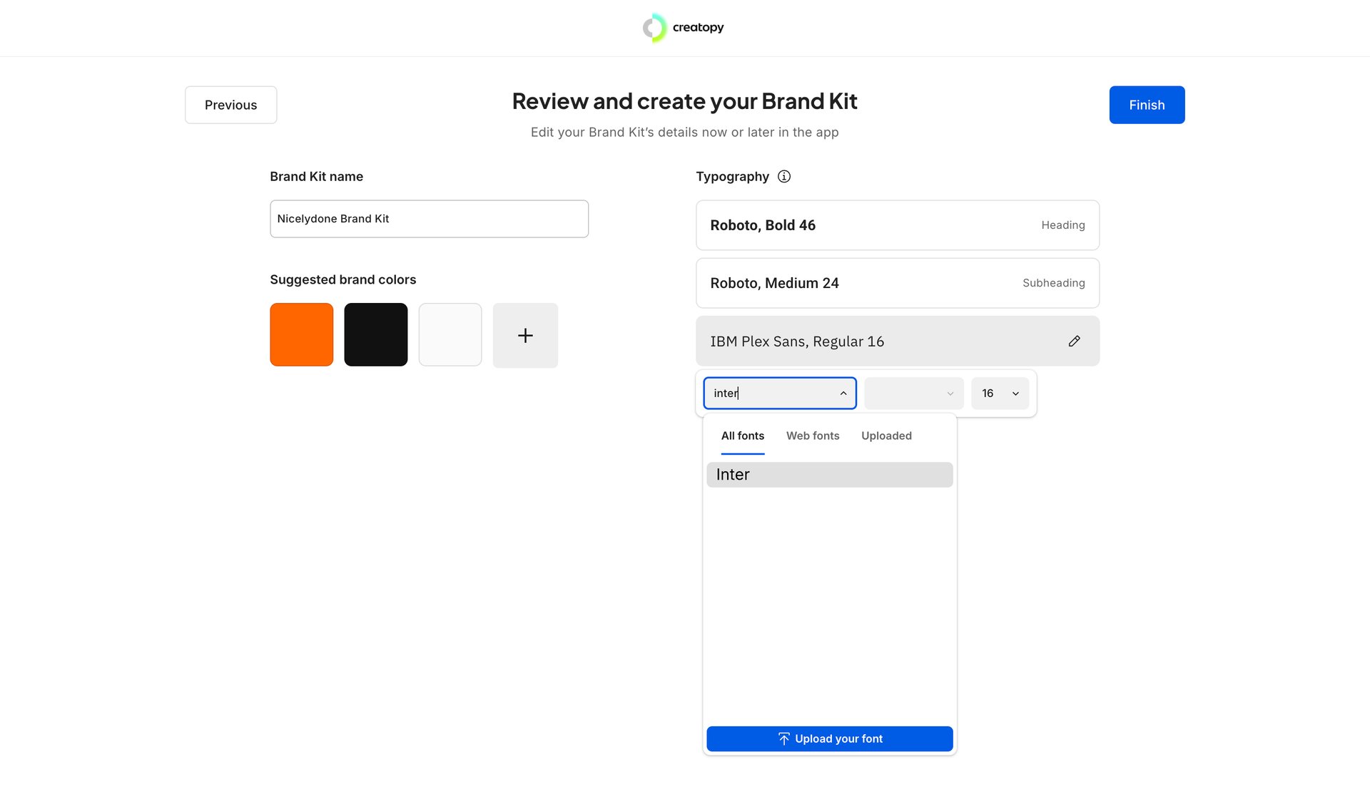Creatopy screen example