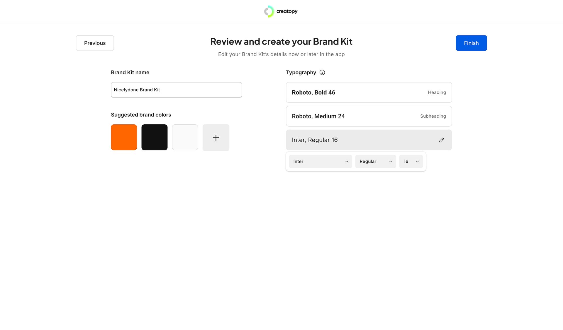 Creatopy screen example