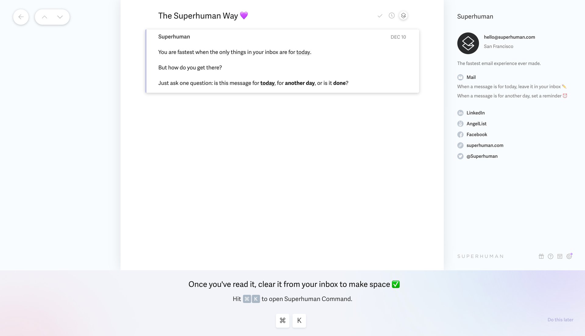 Superhuman
			          ux ui design