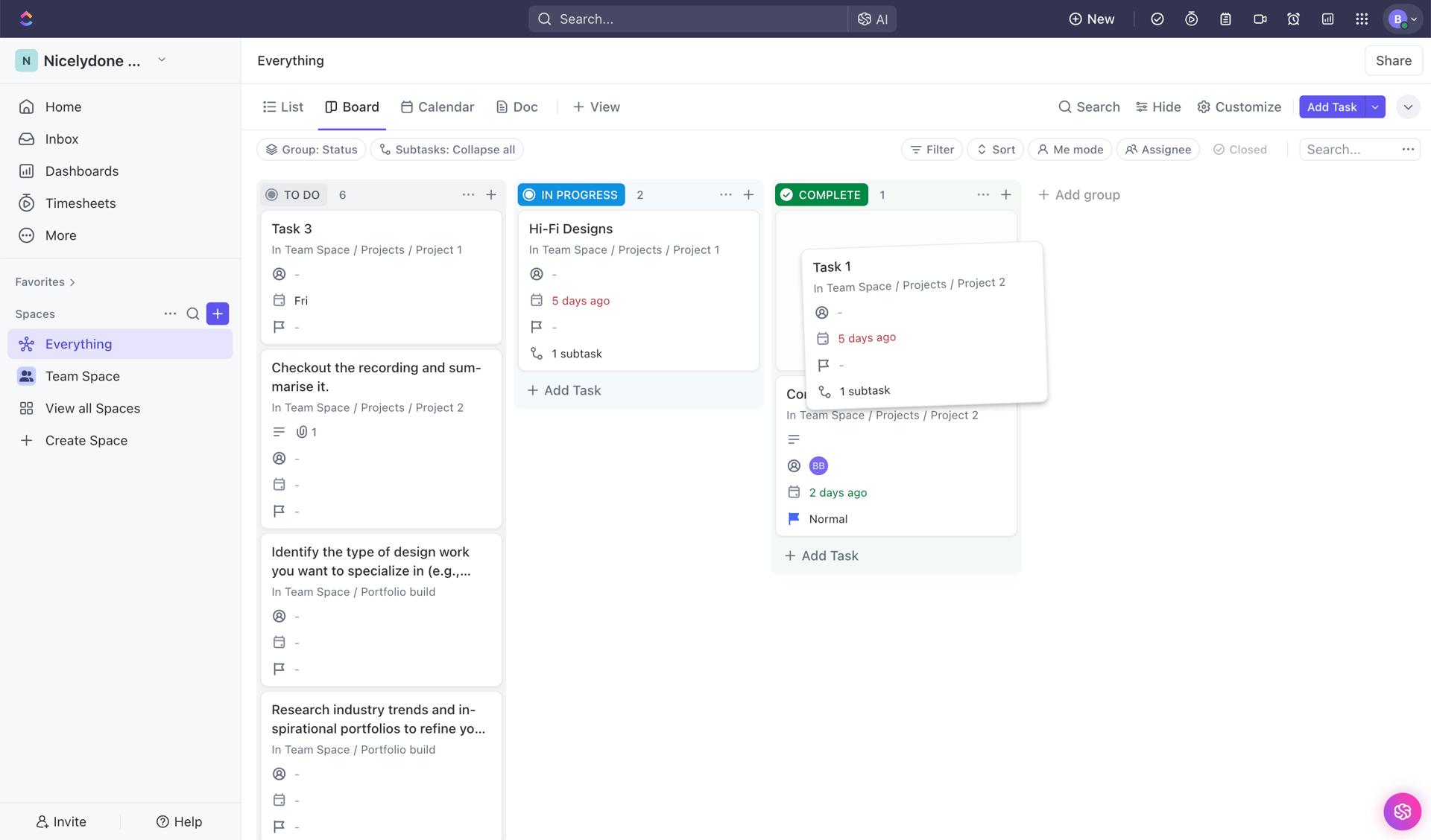ClickUp
			            ux ui design