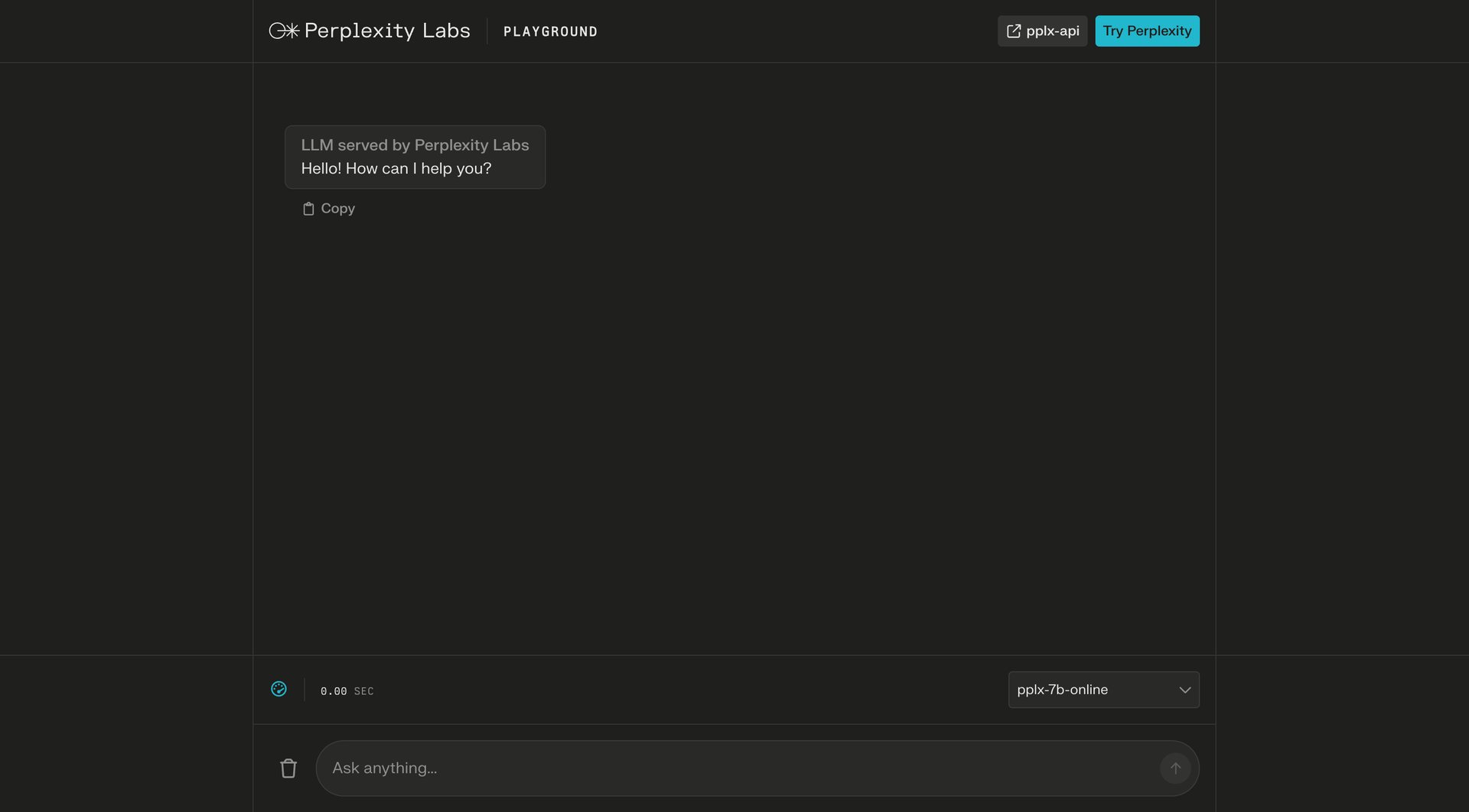 Perplexity
				messaging page example