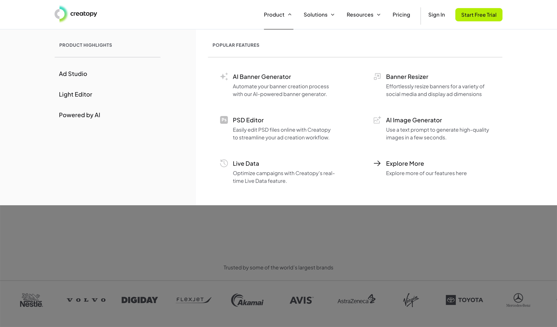 Creatopy
				landing page page example
